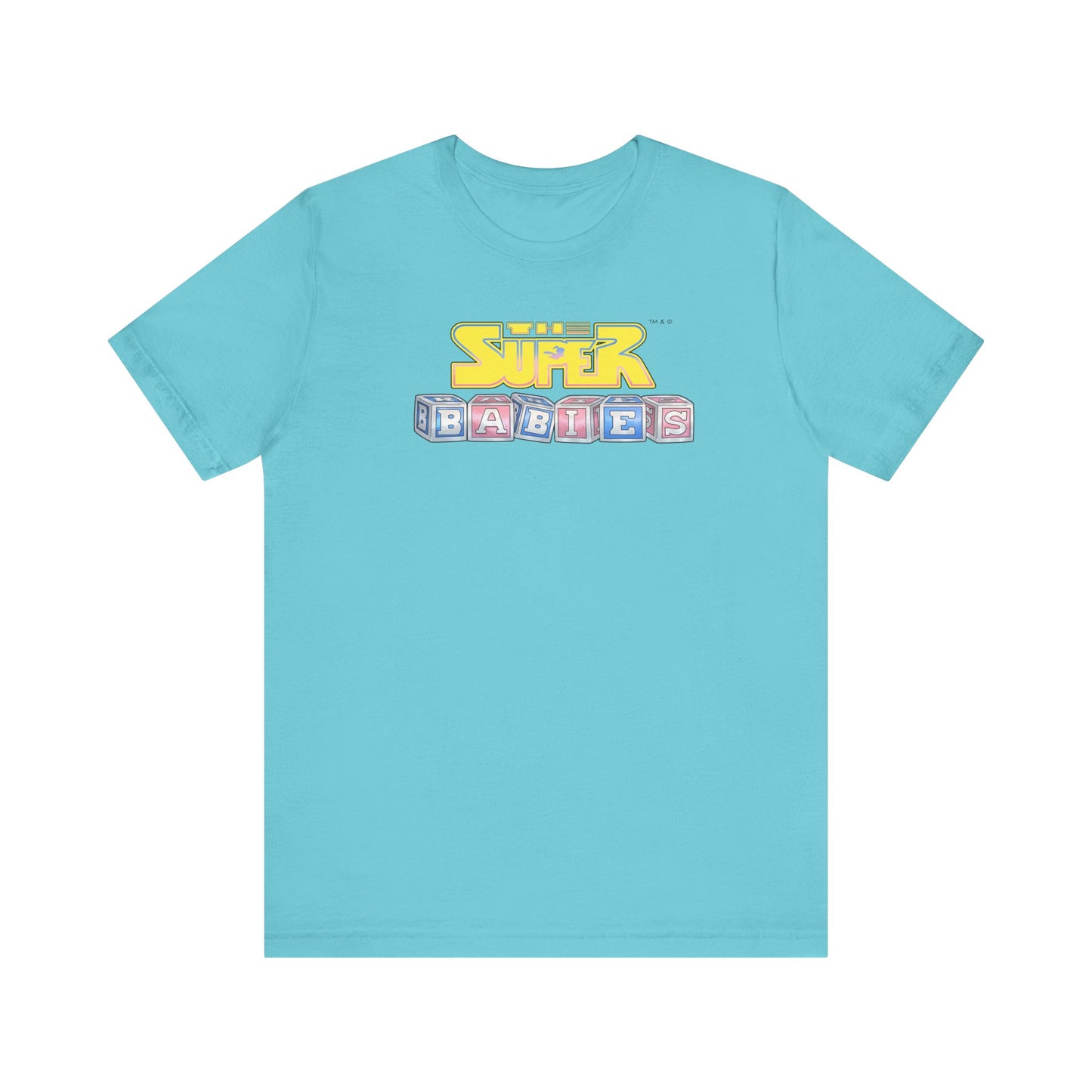 THE SUPERBABIES (YELLOW/PINK/BLUE) - ICONIC EARTH STUDIOS Adult Unisex Jersey Short Sleeve Tee (USA)