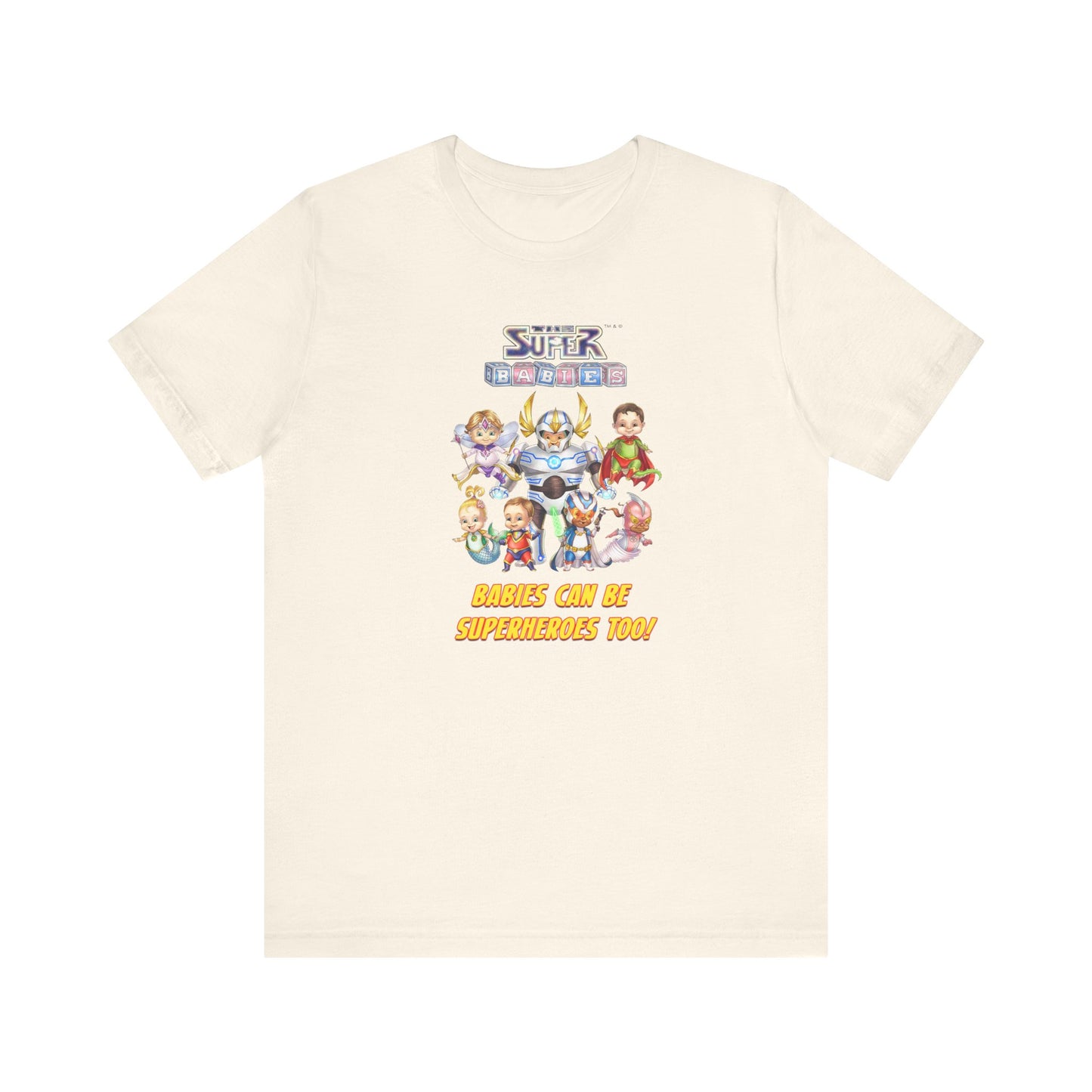 BABIES can be SUPER HEROES TOO! - The Superbabies by ICONIC EARTH STUDIOS - Adult Unisex Jersey Short Sleeve Tee (USA)