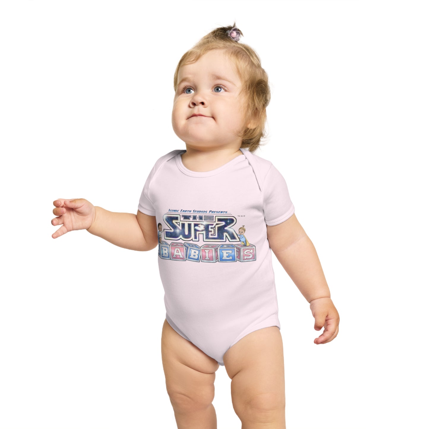 (UK) ICONIC EARTH STUDIOS PRESENTS: The Superbabies - Short Sleeve Baby Bodysuit
