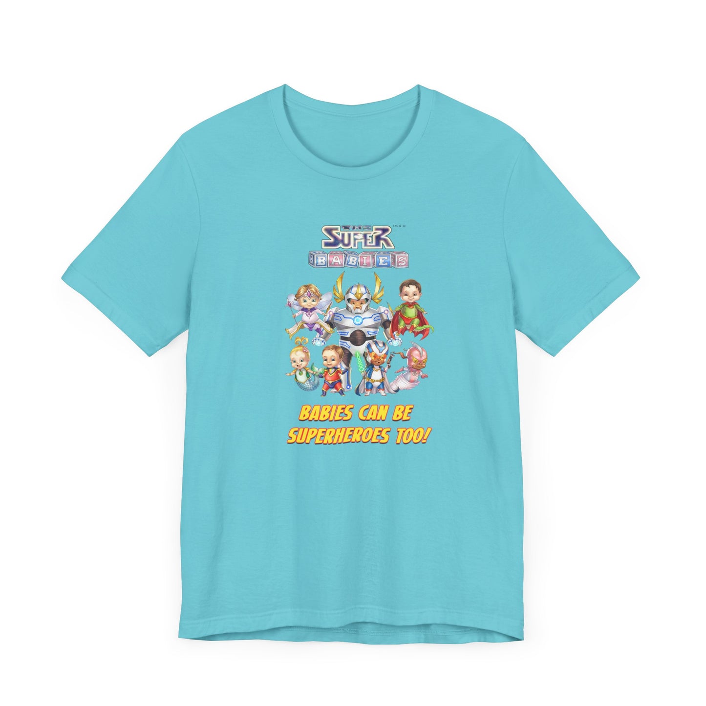 BABIES can be SUPER HEROES TOO! - The Superbabies by ICONIC EARTH STUDIOS - Adult Unisex Jersey Short Sleeve Tee (USA)