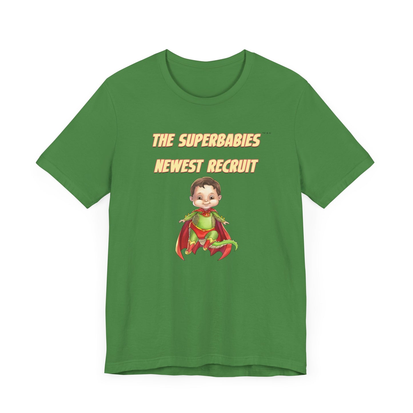 SUPERBABIES NEWEST RECRUIT (Dragon)- ICONIC EARTH STUDIOS Adult Unisex Jersey . Short Sleeve Tee (USA)