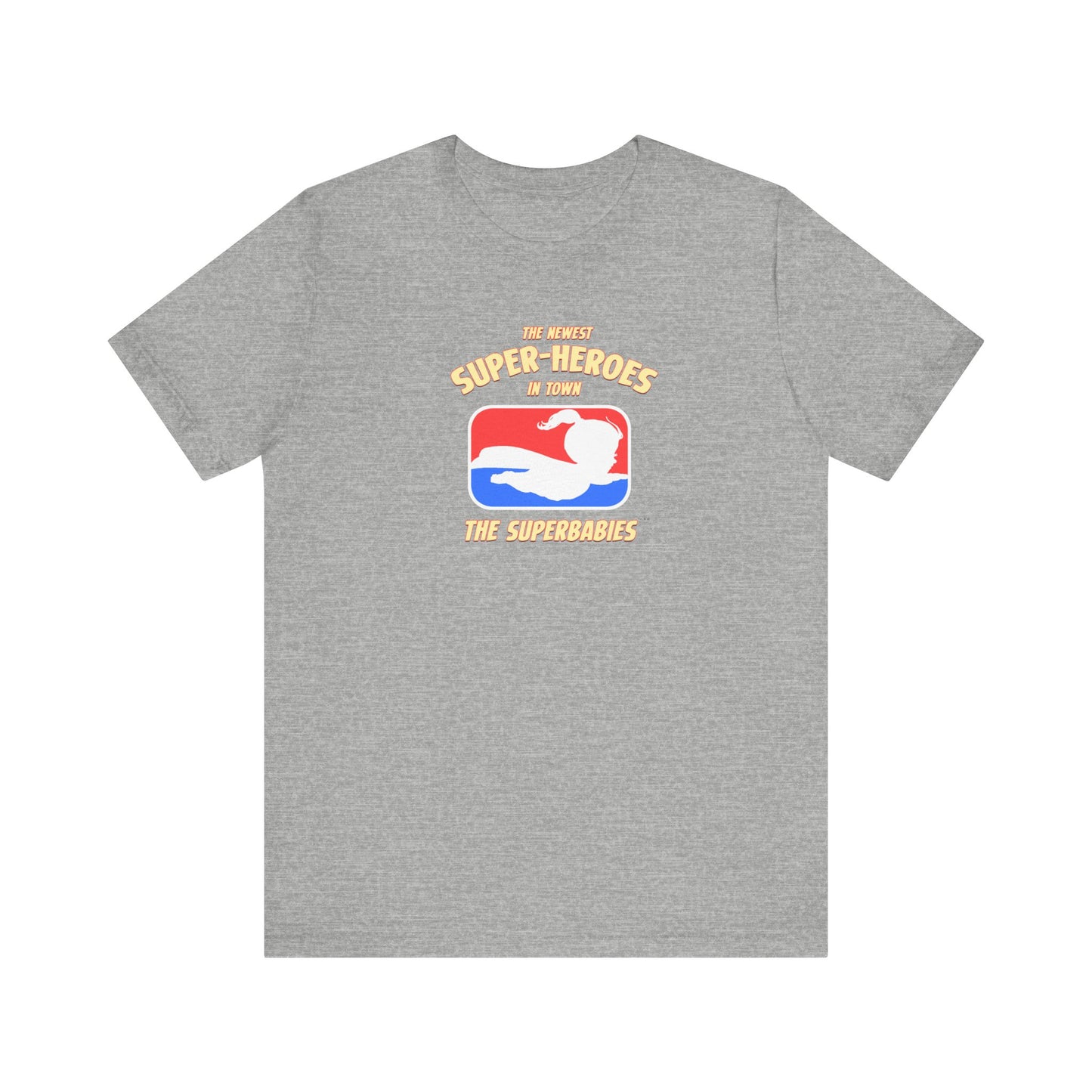RED/WHITE/BLUE - The Superbabies by ICONIC EARTH STUDIOS - Adult Unisex Jersey Short Sleeve Tee (USA)