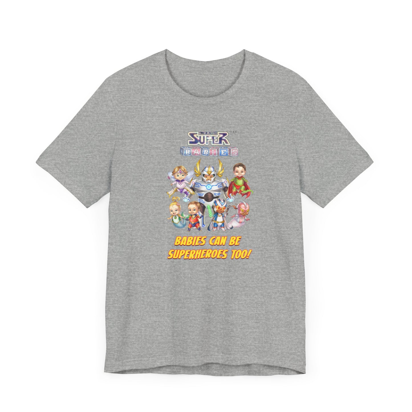 BABIES can be SUPER HEROES TOO! - The Superbabies by ICONIC EARTH STUDIOS - Adult Unisex Jersey Short Sleeve Tee (USA)