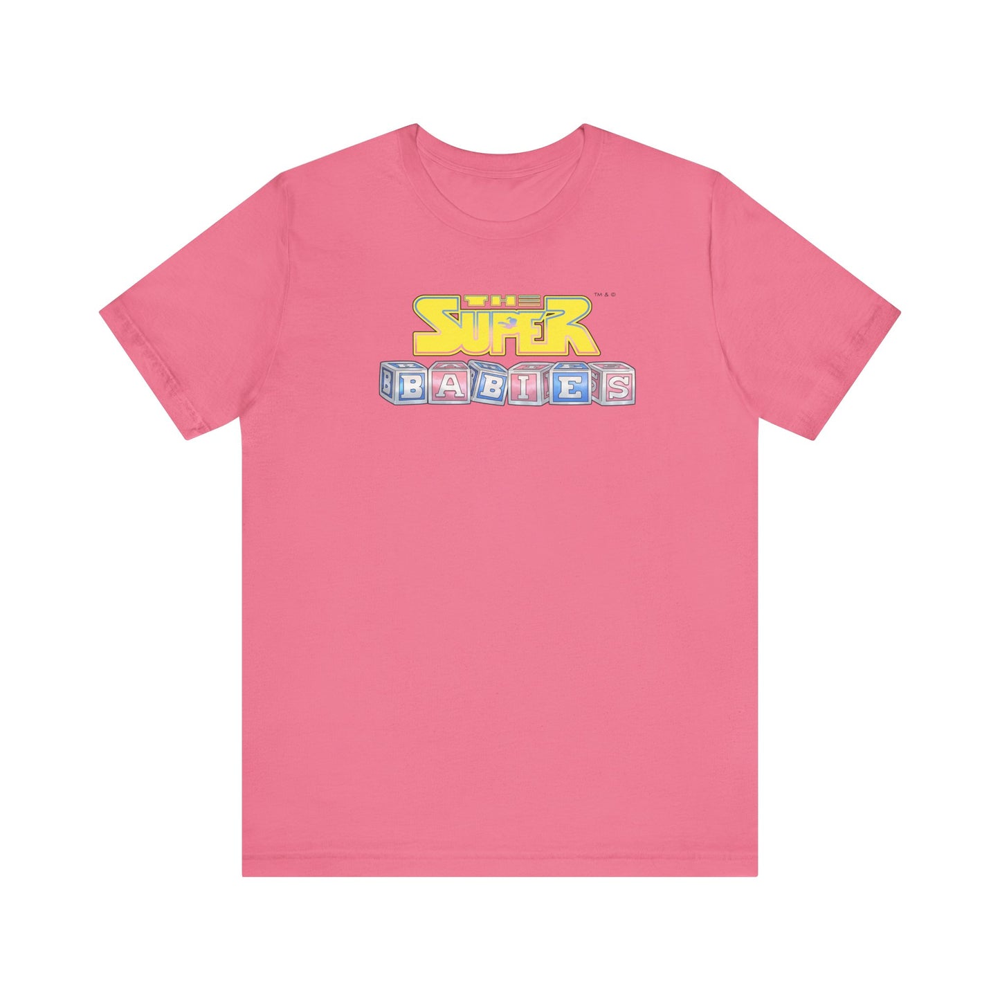 THE SUPERBABIES (YELLOW/PINK/BLUE) - ICONIC EARTH STUDIOS Adult Unisex Jersey Short Sleeve Tee (USA)