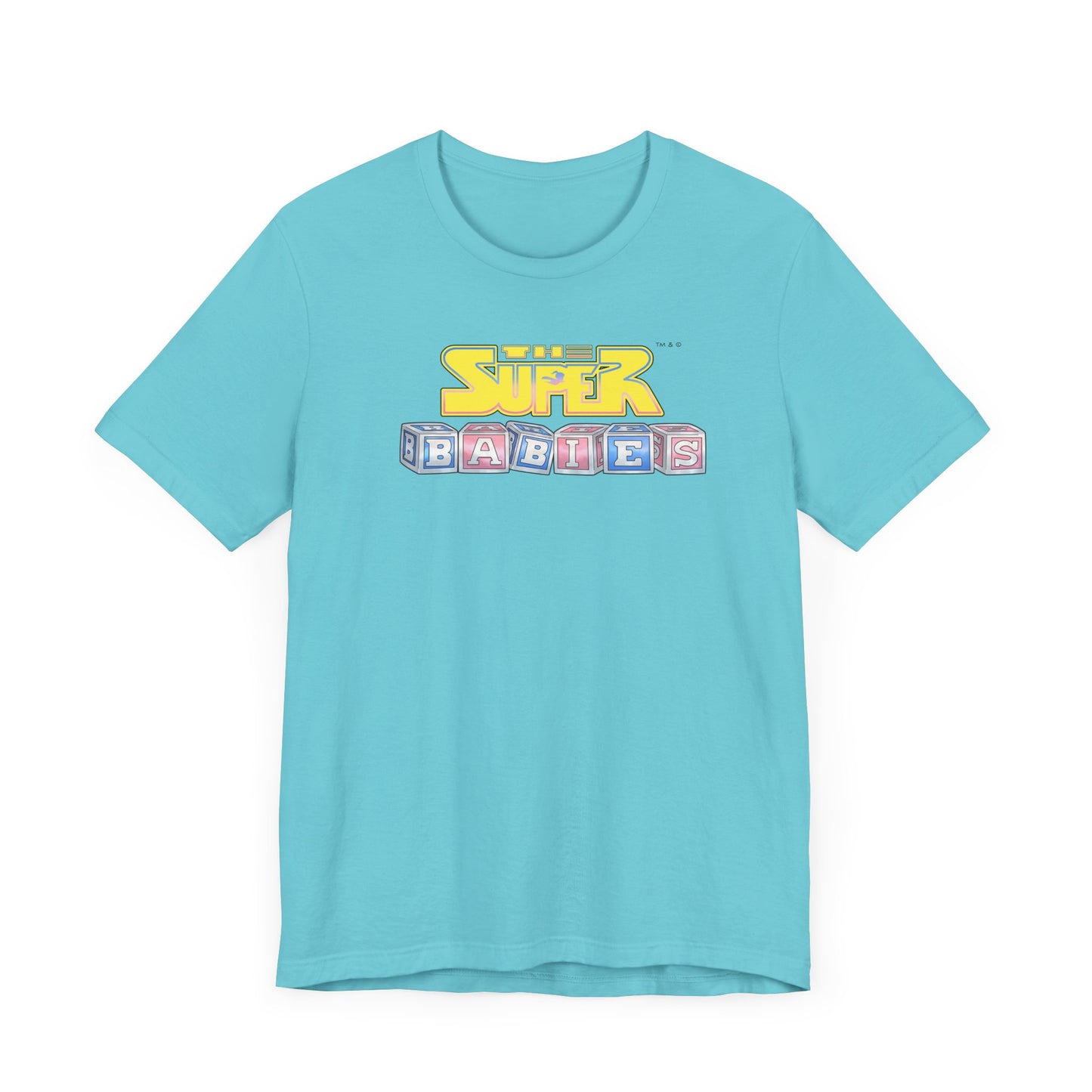 THE SUPERBABIES (YELLOW/PINK/BLUE) - ICONIC EARTH STUDIOS Adult Unisex Jersey Short Sleeve Tee (USA)