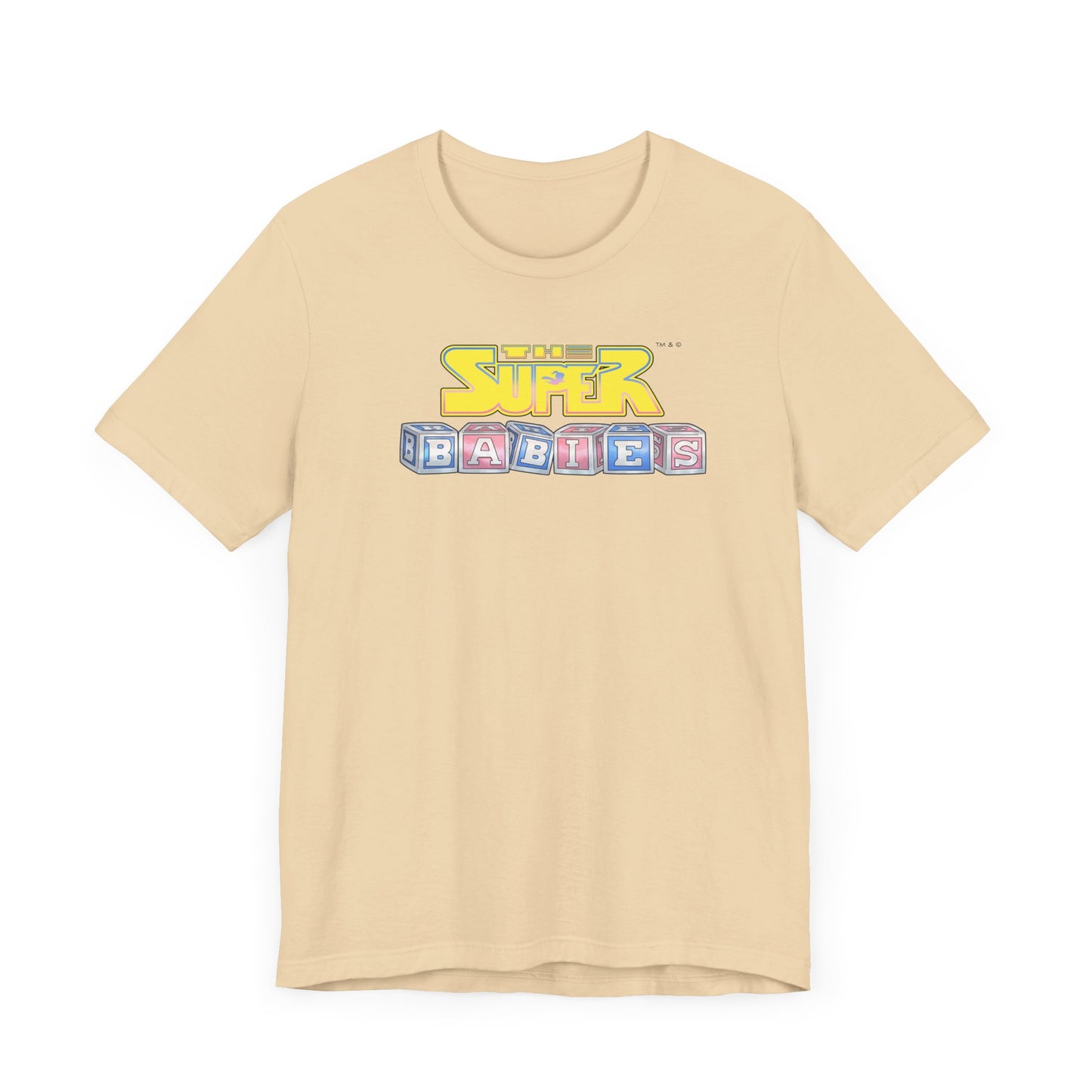 THE SUPERBABIES (YELLOW/PINK/BLUE) - ICONIC EARTH STUDIOS Adult Unisex Jersey Short Sleeve Tee (USA)