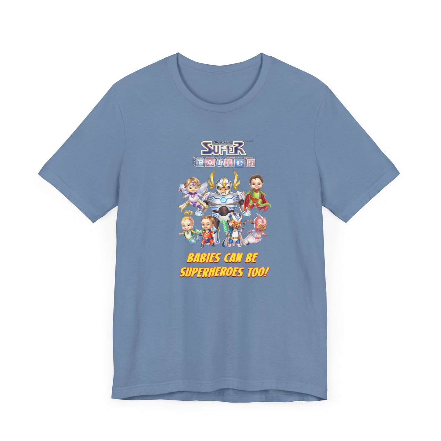 BABIES can be SUPER HEROES TOO! - The Superbabies by ICONIC EARTH STUDIOS - Adult Unisex Jersey Short Sleeve Tee (USA)