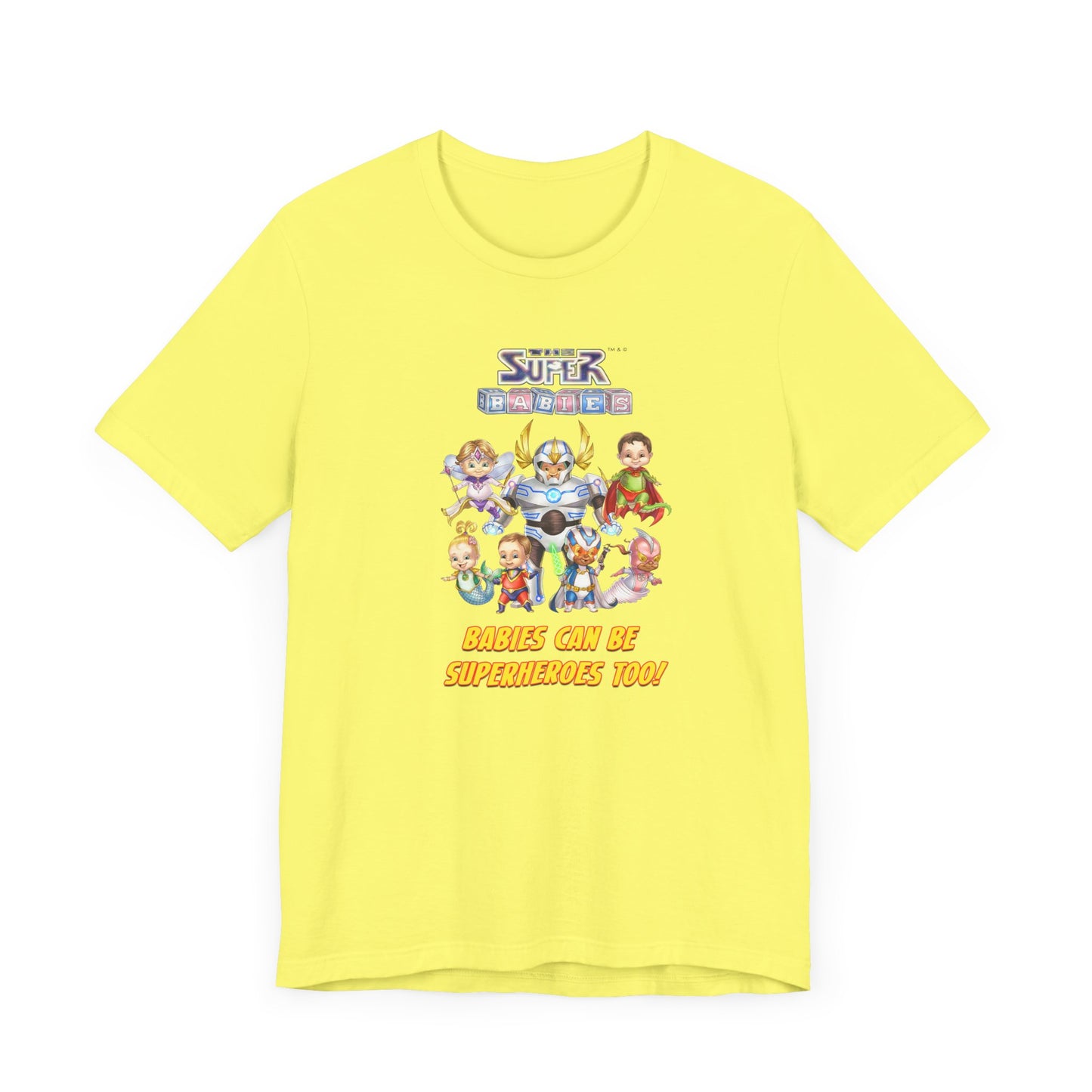 BABIES can be SUPER HEROES TOO! - The Superbabies by ICONIC EARTH STUDIOS - Adult Unisex Jersey Short Sleeve Tee (USA)