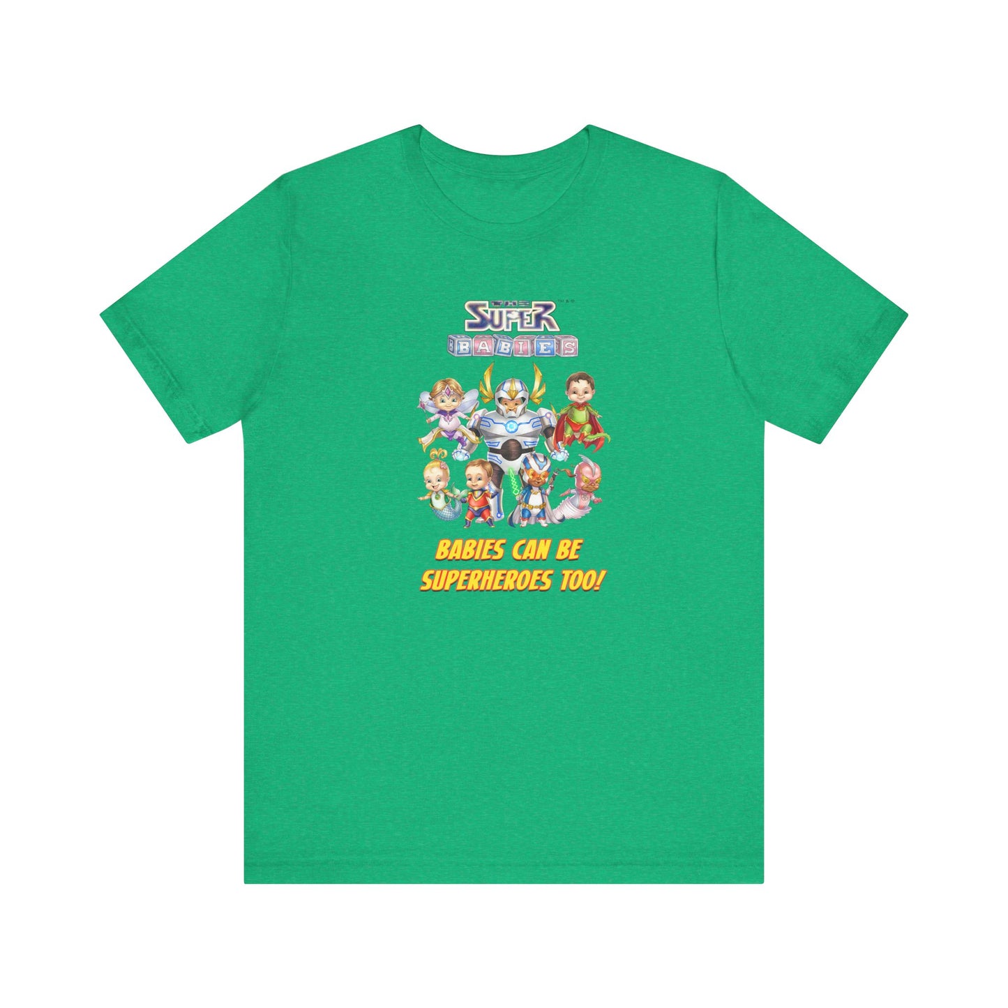 BABIES can be SUPER HEROES TOO! - The Superbabies by ICONIC EARTH STUDIOS - Adult Unisex Jersey Short Sleeve Tee (USA)