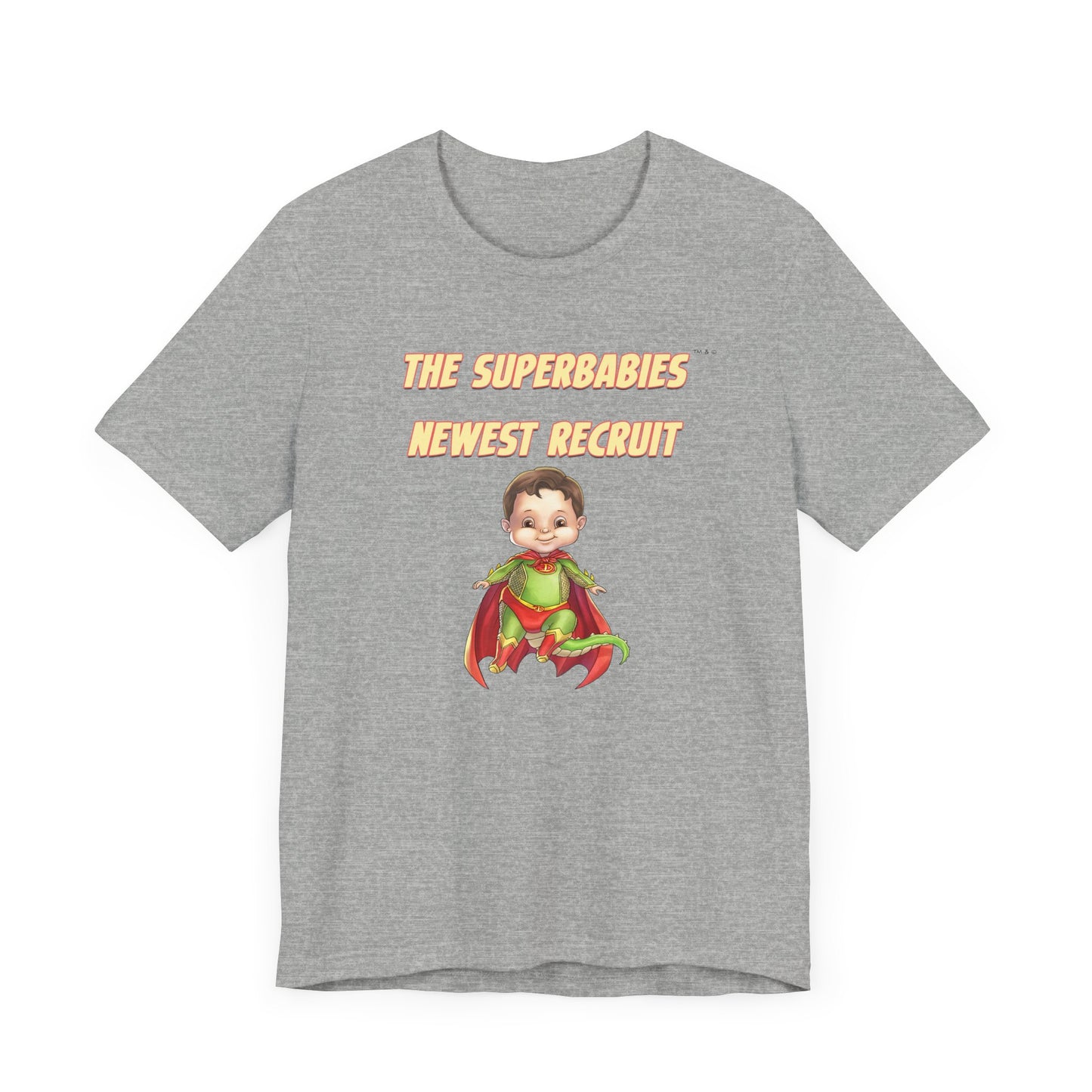 SUPERBABIES NEWEST RECRUIT (Dragon)- ICONIC EARTH STUDIOS Adult Unisex Jersey . Short Sleeve Tee (USA)