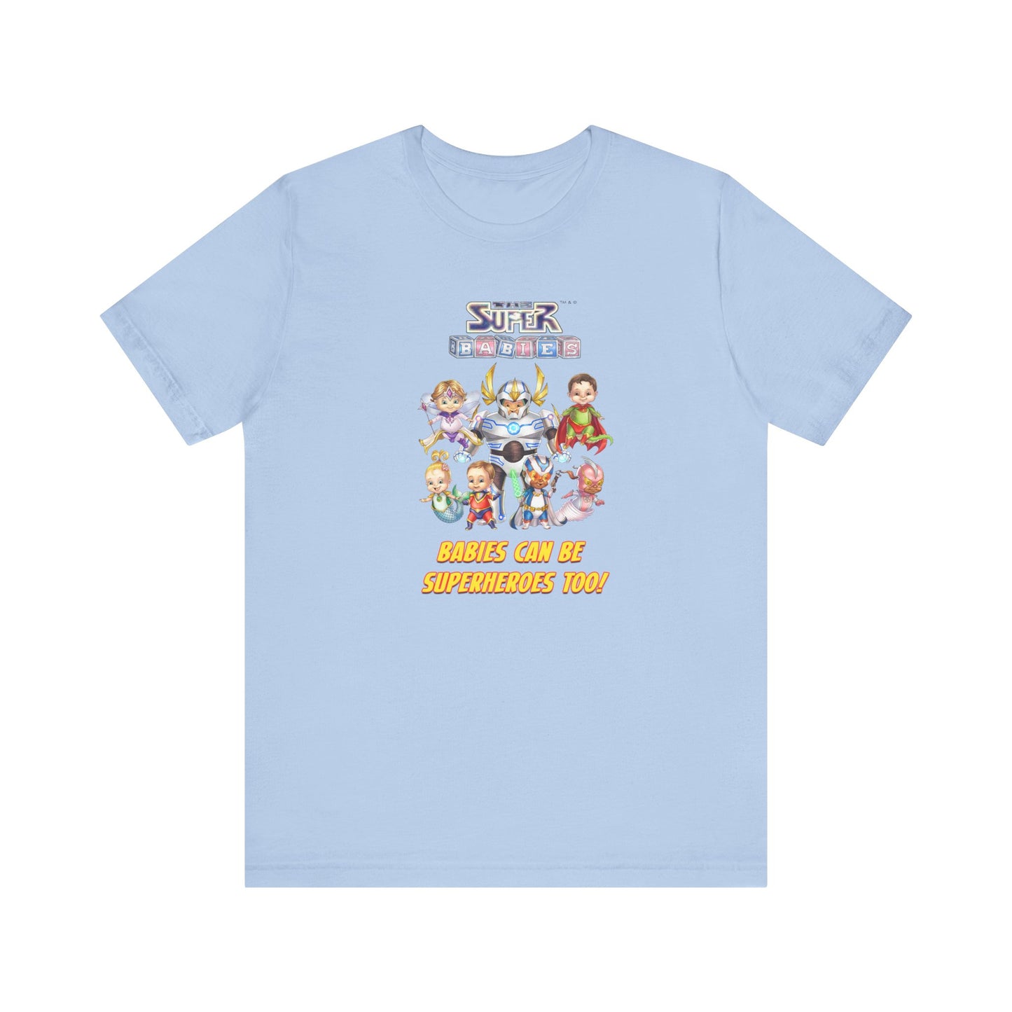 BABIES can be SUPER HEROES TOO! - The Superbabies by ICONIC EARTH STUDIOS - Adult Unisex Jersey Short Sleeve Tee (USA)