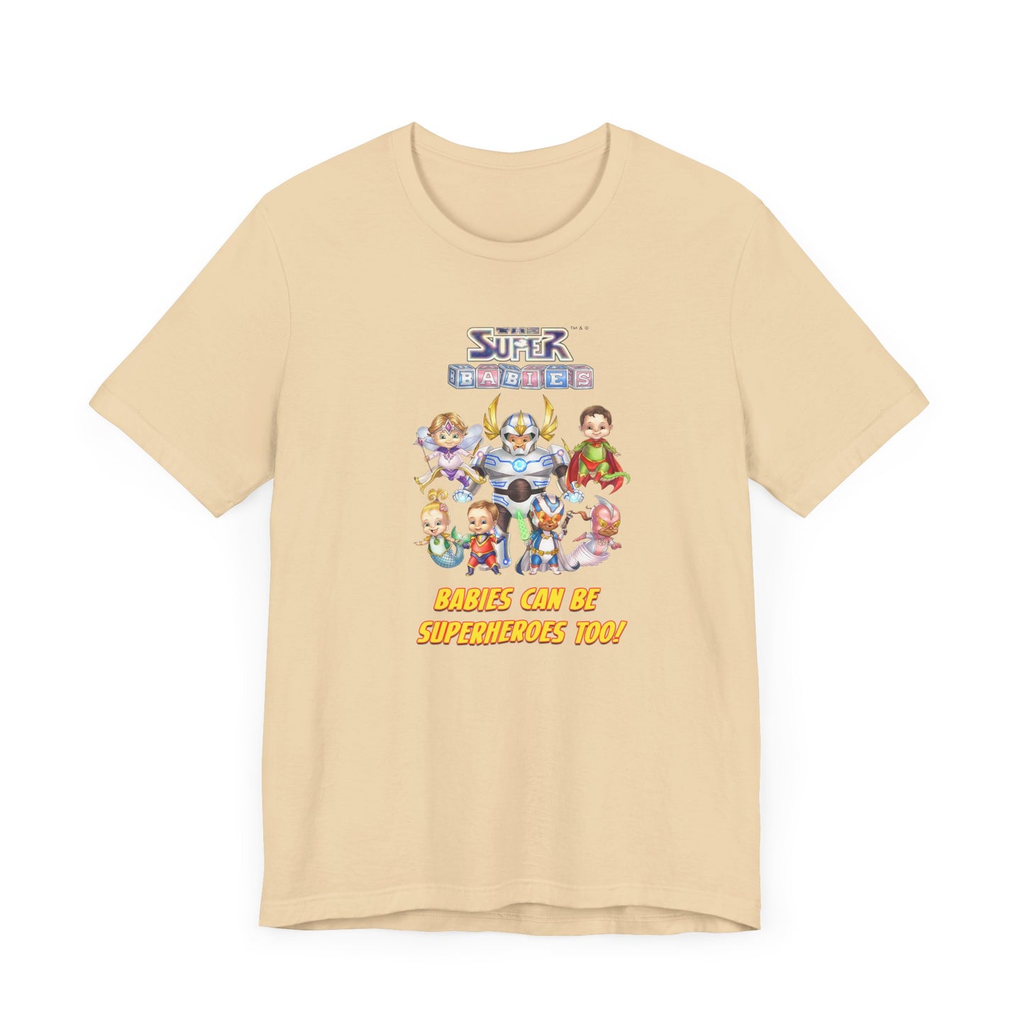BABIES can be SUPER HEROES TOO! - The Superbabies by ICONIC EARTH STUDIOS - Adult Unisex Jersey Short Sleeve Tee (USA)