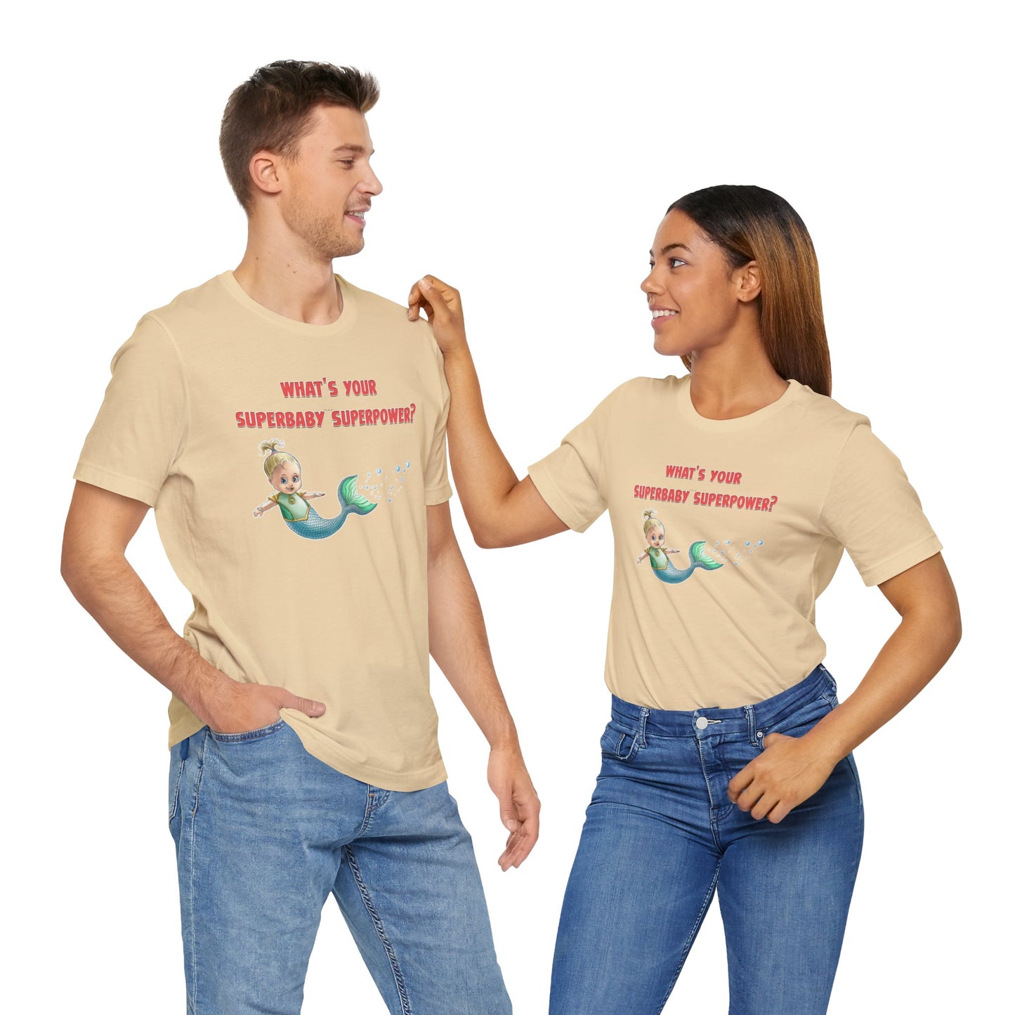 SUPERBABY SUPERPOWER - ICONIC EARTH STUDIOS Adult Unisex Jersey Short Sleeve Tee (USA)