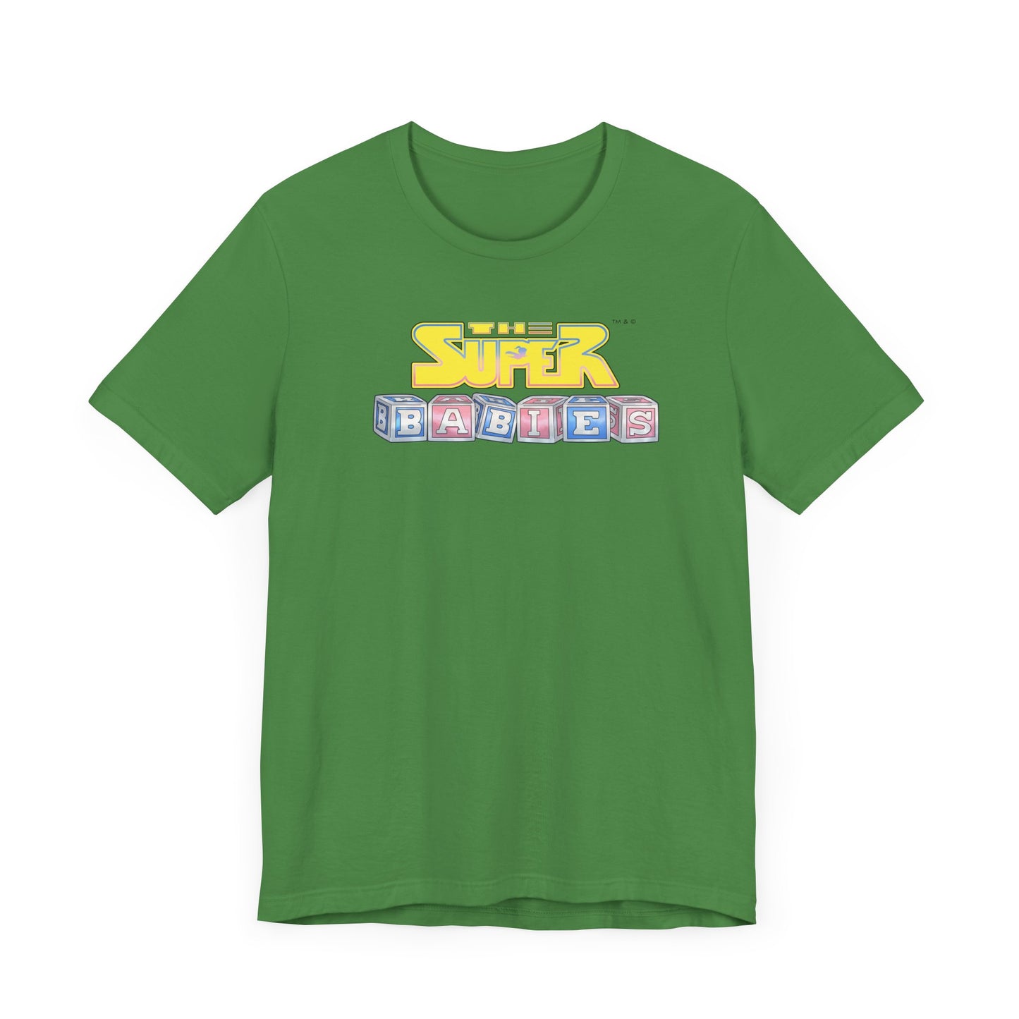 THE SUPERBABIES (YELLOW/PINK/BLUE) - ICONIC EARTH STUDIOS Adult Unisex Jersey Short Sleeve Tee (USA)