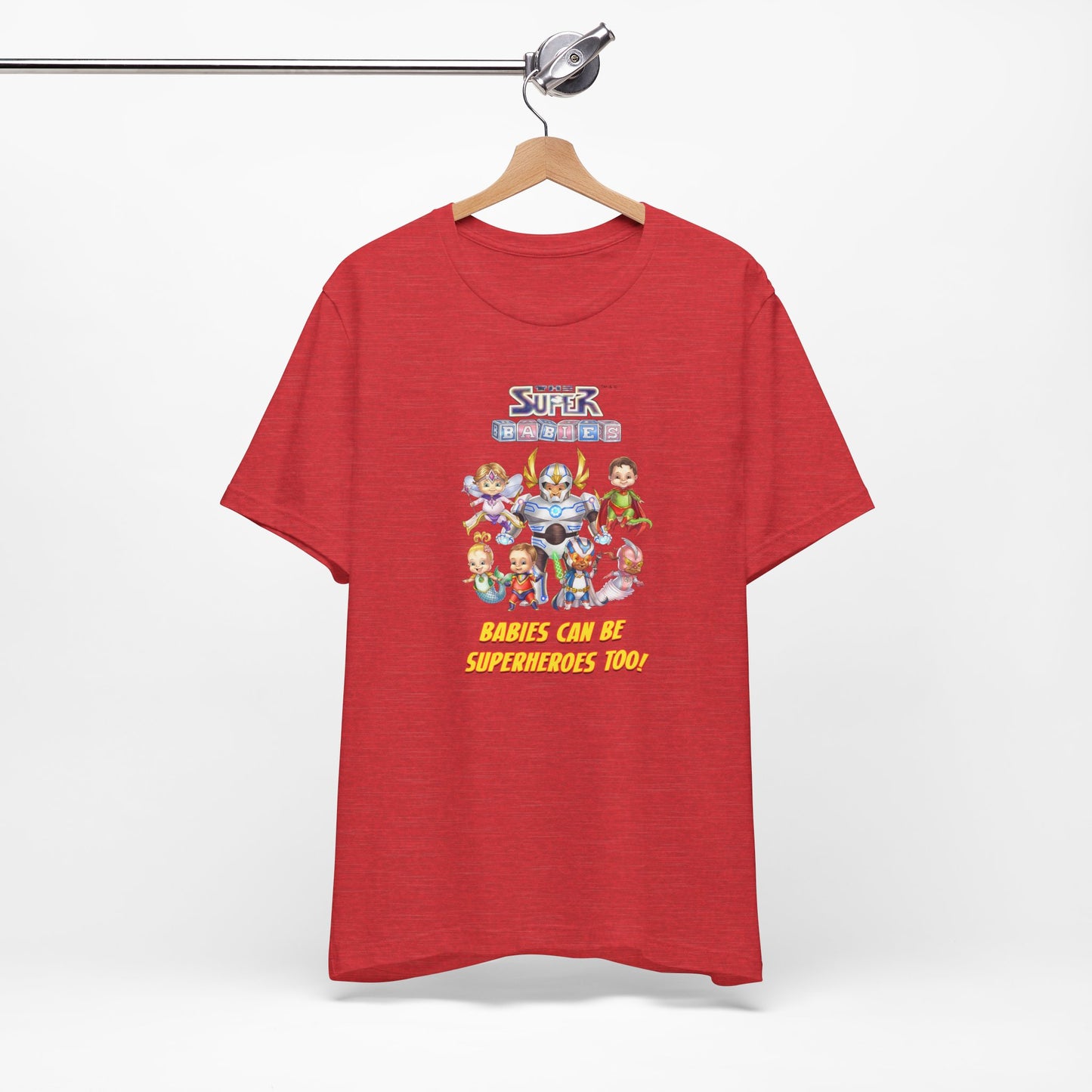 BABIES can be SUPER HEROES TOO! - The Superbabies by ICONIC EARTH STUDIOS - Adult Unisex Jersey Short Sleeve Tee (USA)