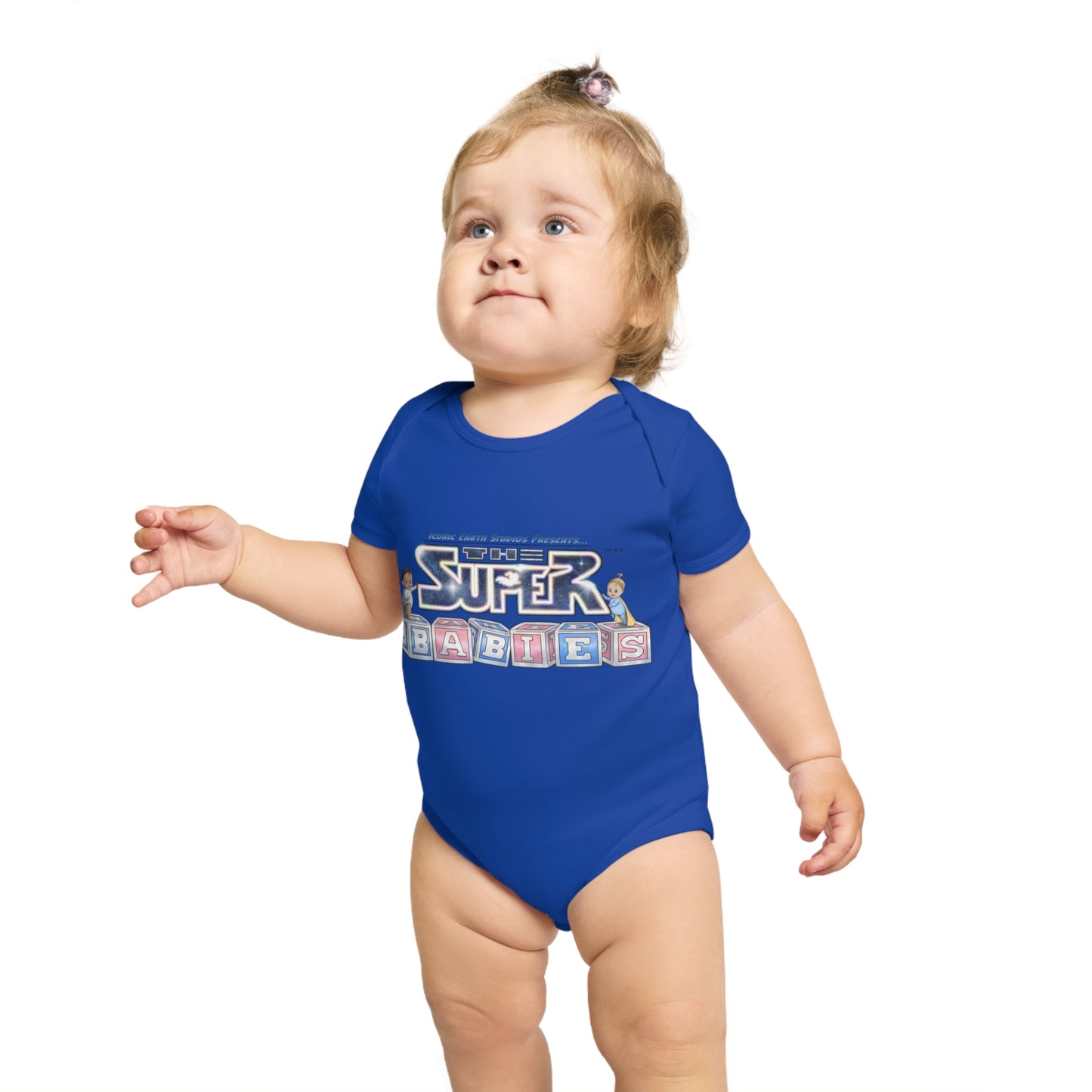 (UK) ICONIC EARTH STUDIOS PRESENTS: The Superbabies - Short Sleeve Baby Bodysuit