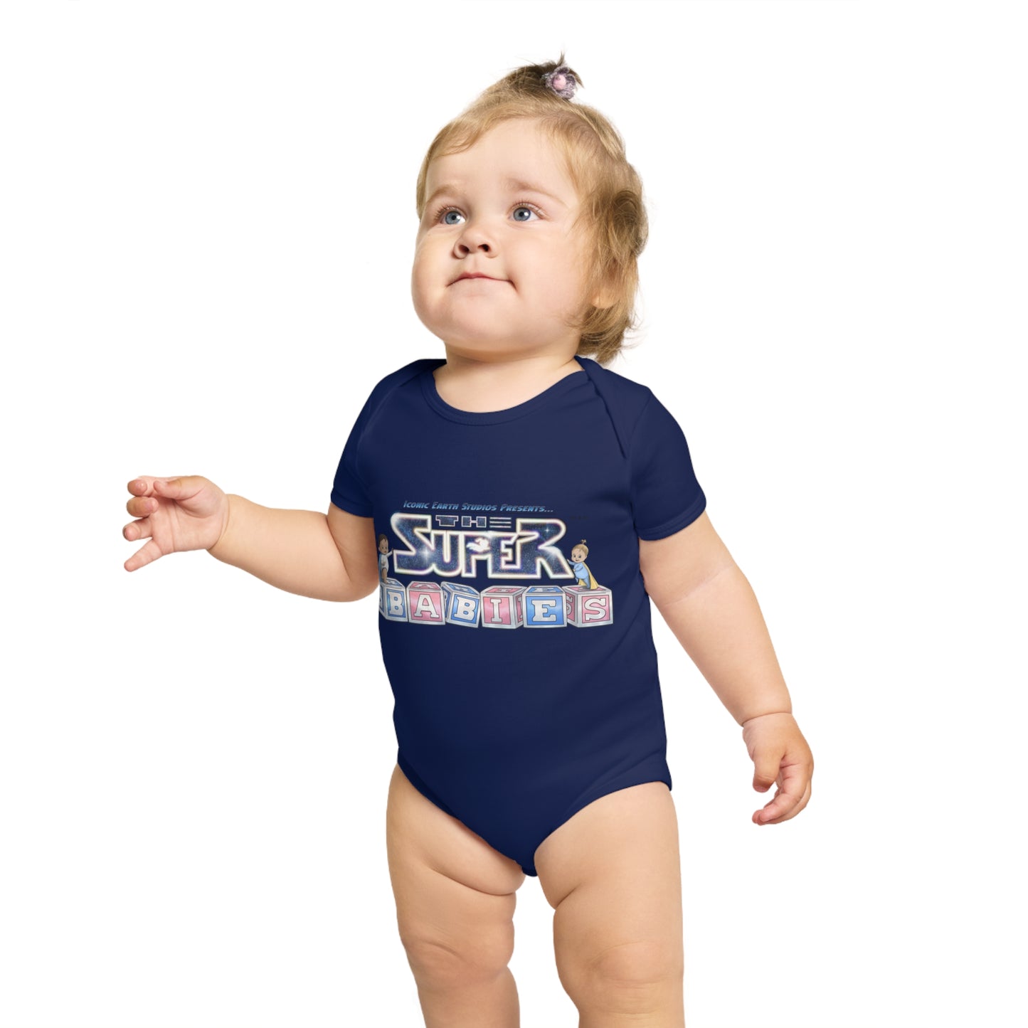 (UK) ICONIC EARTH STUDIOS PRESENTS: The Superbabies - Short Sleeve Baby Bodysuit