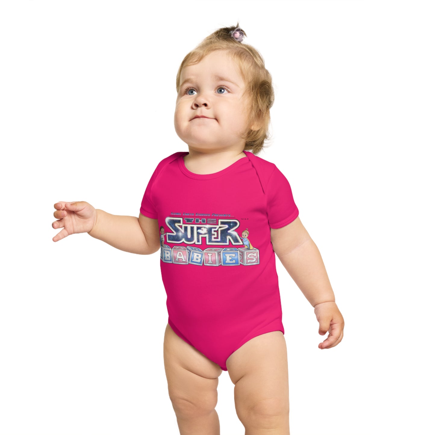 (UK) ICONIC EARTH STUDIOS PRESENTS: The Superbabies - Short Sleeve Baby Bodysuit