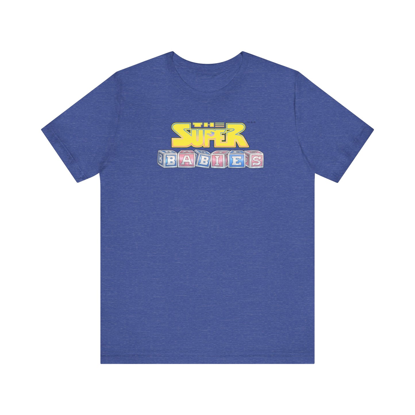 THE SUPERBABIES (YELLOW/PINK/BLUE) - ICONIC EARTH STUDIOS Adult Unisex Jersey Short Sleeve Tee (USA)