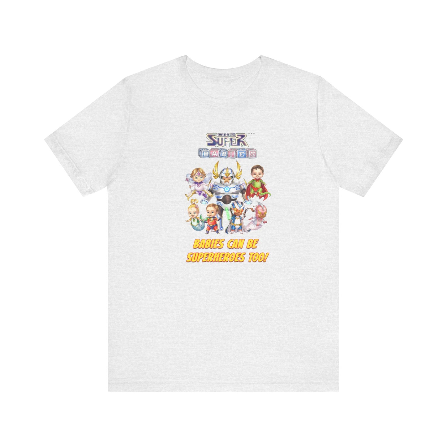 BABIES can be SUPER HEROES TOO! - The Superbabies by ICONIC EARTH STUDIOS - Adult Unisex Jersey Short Sleeve Tee (USA)