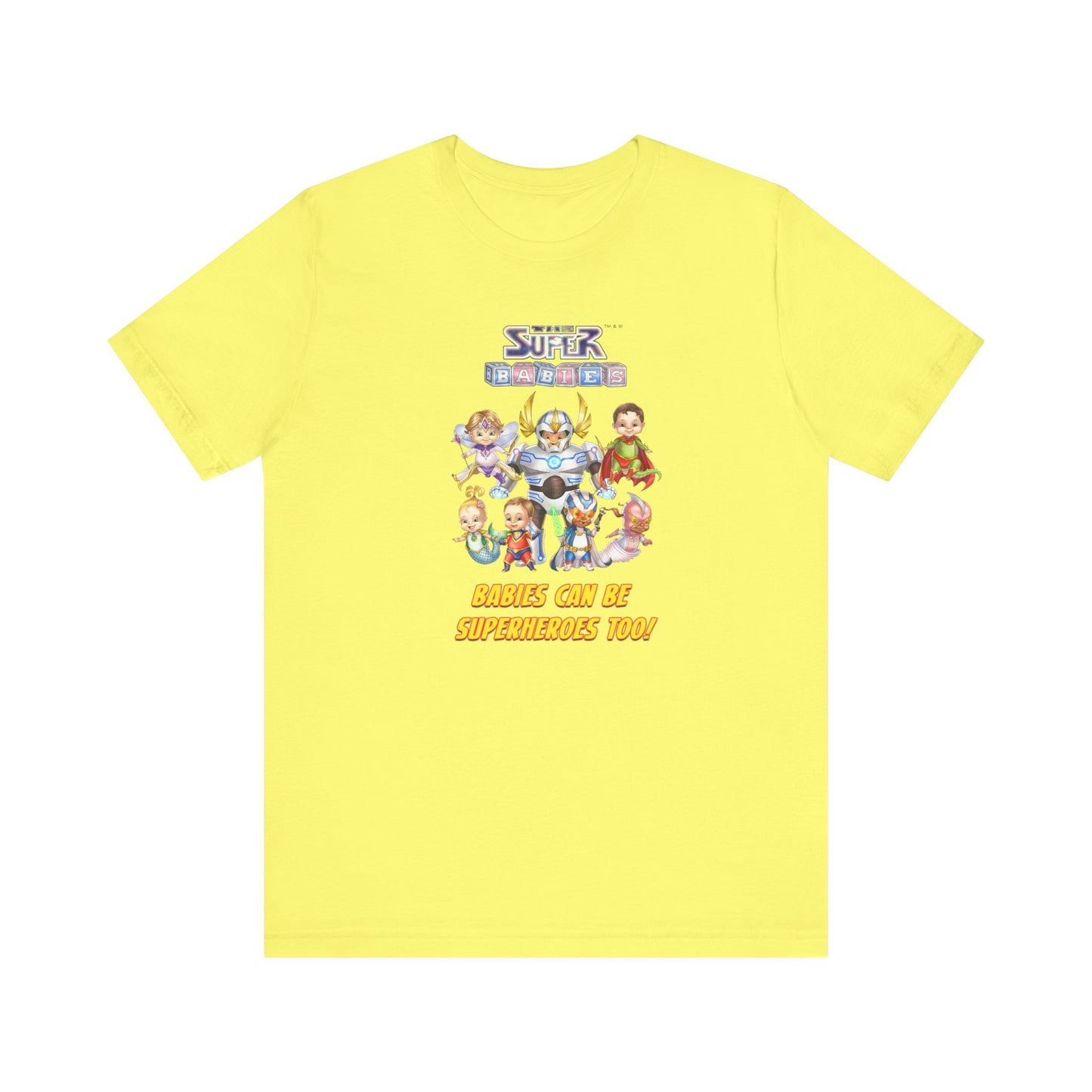 BABIES can be SUPER HEROES TOO! - The Superbabies by ICONIC EARTH STUDIOS - Adult Unisex Jersey Short Sleeve Tee (USA)