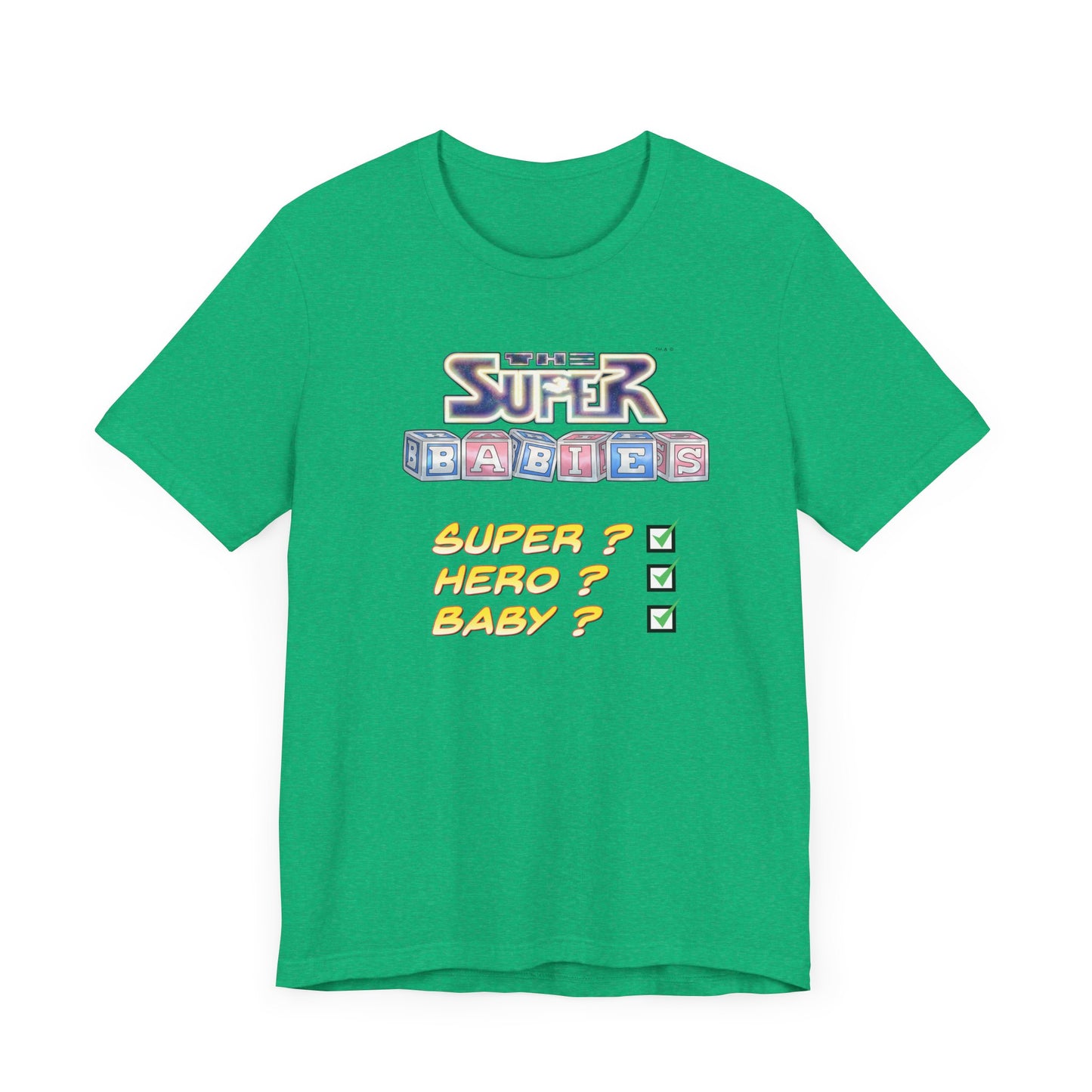 TICK BOX - THE SUPERBABIES by Iconic Earth Studios - Adult Unisex Jersey Short Sleeve Tee (USA)