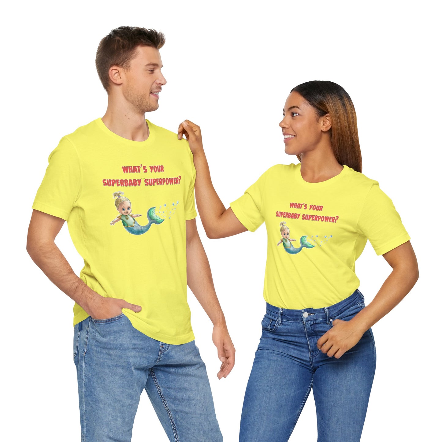 SUPERBABY SUPERPOWER - ICONIC EARTH STUDIOS Adult Unisex Jersey Short Sleeve Tee (USA)