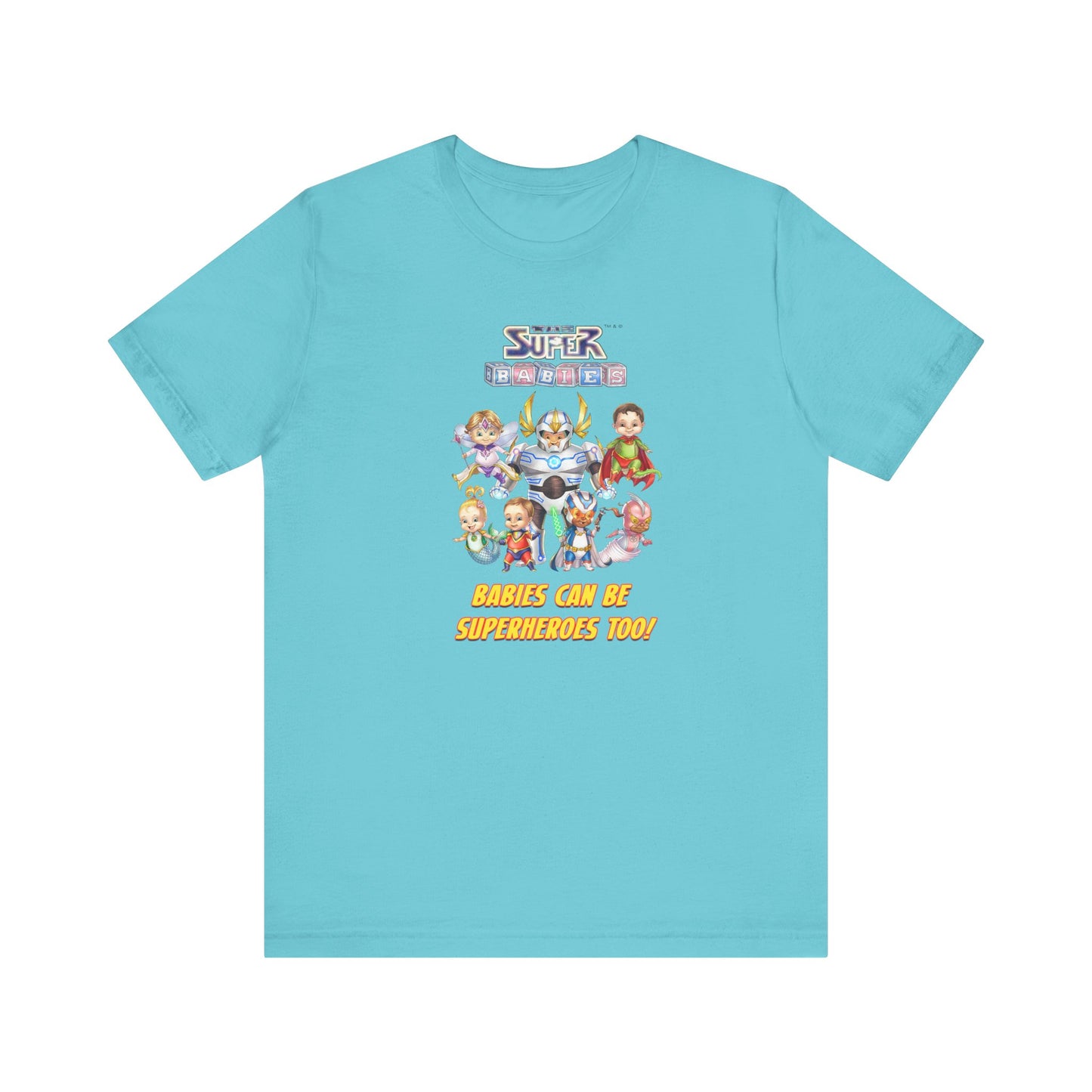 BABIES can be SUPER HEROES TOO! - The Superbabies by ICONIC EARTH STUDIOS - Adult Unisex Jersey Short Sleeve Tee (USA)
