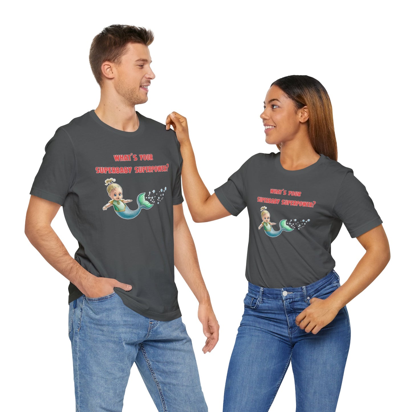 SUPERBABY SUPERPOWER - ICONIC EARTH STUDIOS Adult Unisex Jersey Short Sleeve Tee (USA)