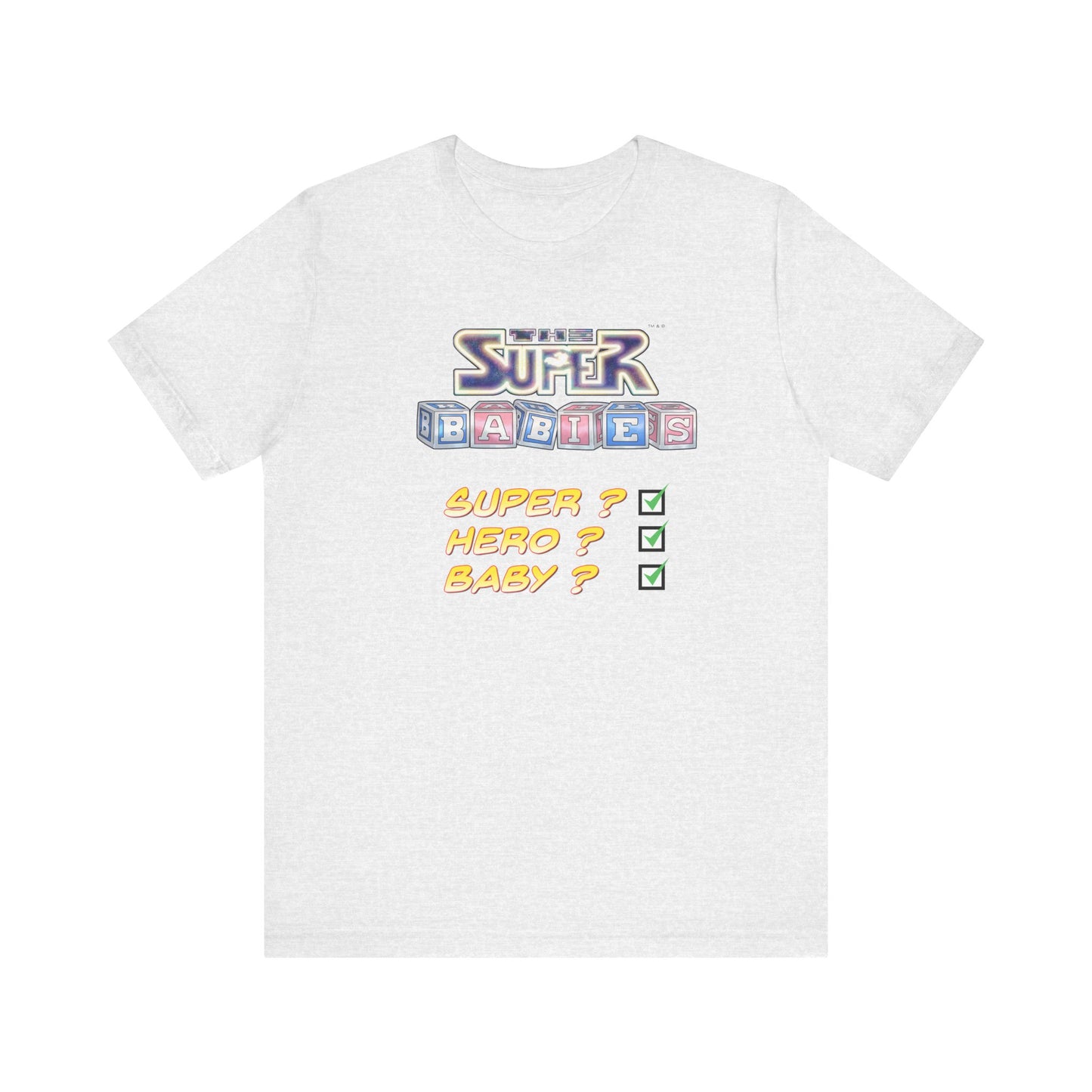 TICK BOX - THE SUPERBABIES by Iconic Earth Studios - Adult Unisex Jersey Short Sleeve Tee (USA)