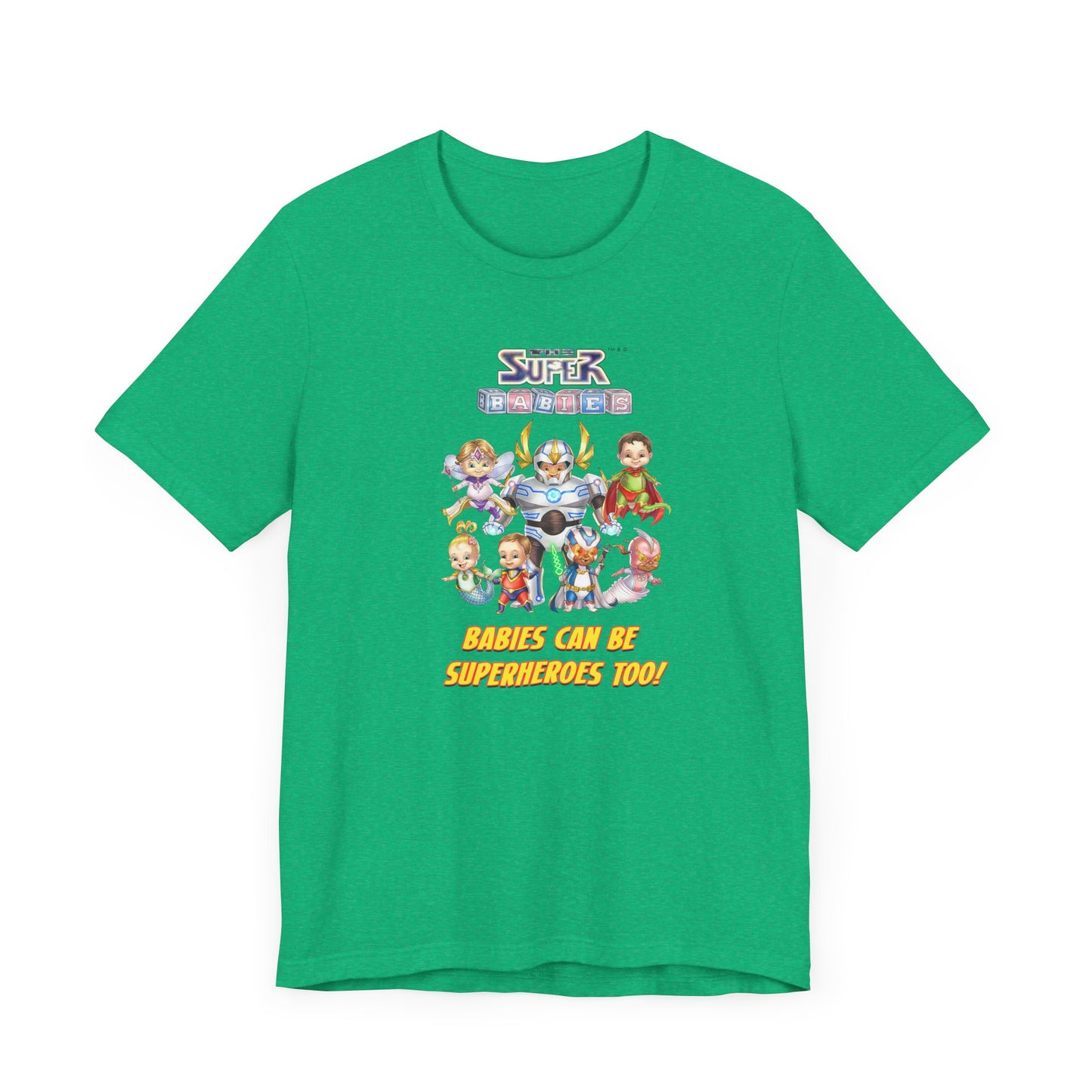 BABIES can be SUPER HEROES TOO! - The Superbabies by ICONIC EARTH STUDIOS - Adult Unisex Jersey Short Sleeve Tee (USA)
