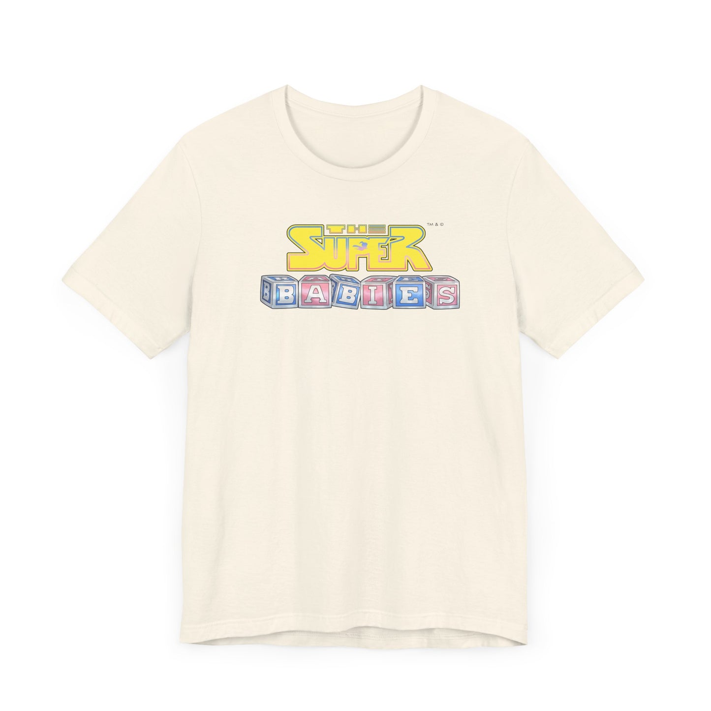 THE SUPERBABIES (YELLOW/PINK/BLUE) - ICONIC EARTH STUDIOS Adult Unisex Jersey Short Sleeve Tee (USA)