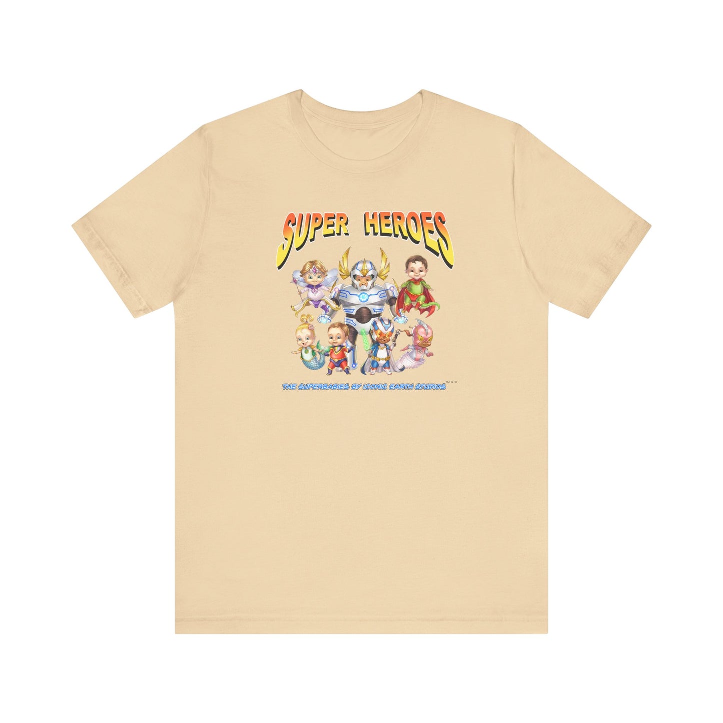 SUPER HEROES - The Superbabies by ICONIC EARTH STUDIOS - Adult Unisex Jersey Short Sleeve Tee (USA)