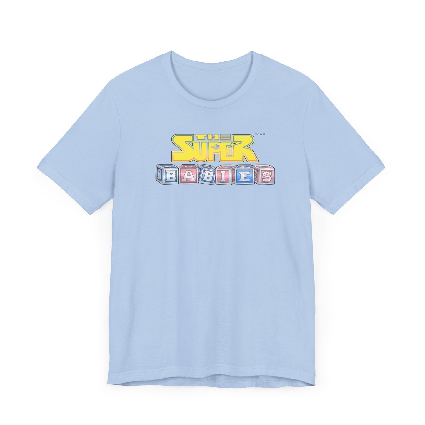 THE SUPERBABIES (YELLOW/PINK/BLUE) - ICONIC EARTH STUDIOS Adult Unisex Jersey Short Sleeve Tee (USA)