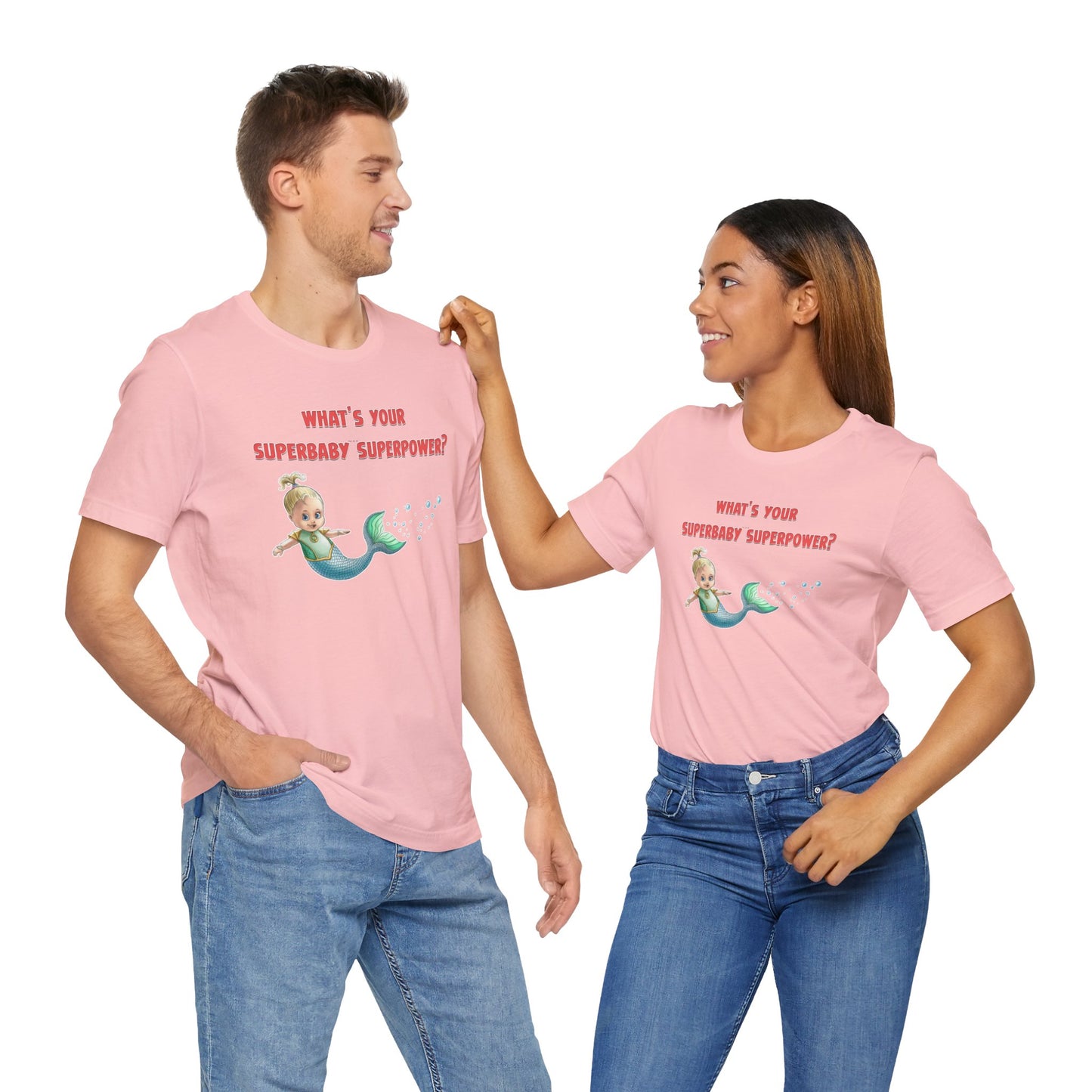 SUPERBABY SUPERPOWER - ICONIC EARTH STUDIOS Adult Unisex Jersey Short Sleeve Tee (USA)