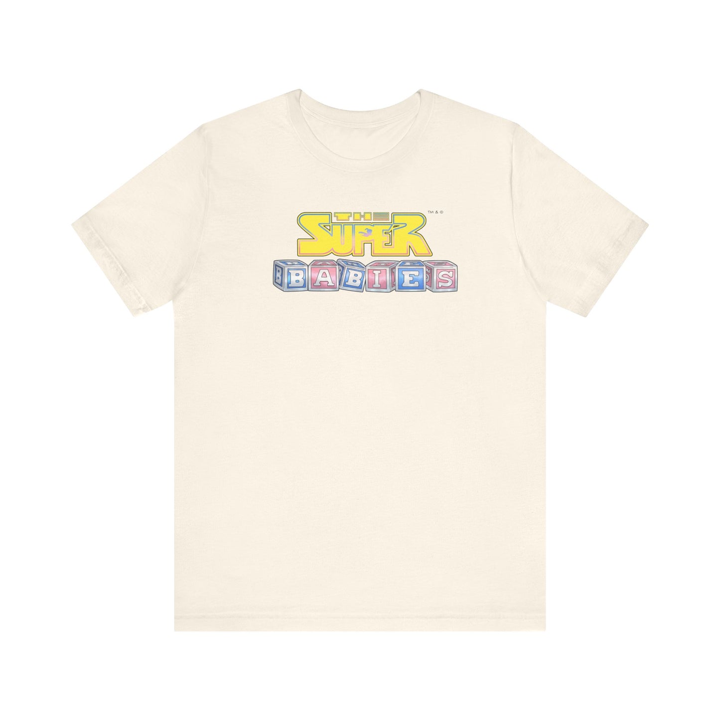 THE SUPERBABIES (YELLOW/PINK/BLUE) - ICONIC EARTH STUDIOS Adult Unisex Jersey Short Sleeve Tee (USA)