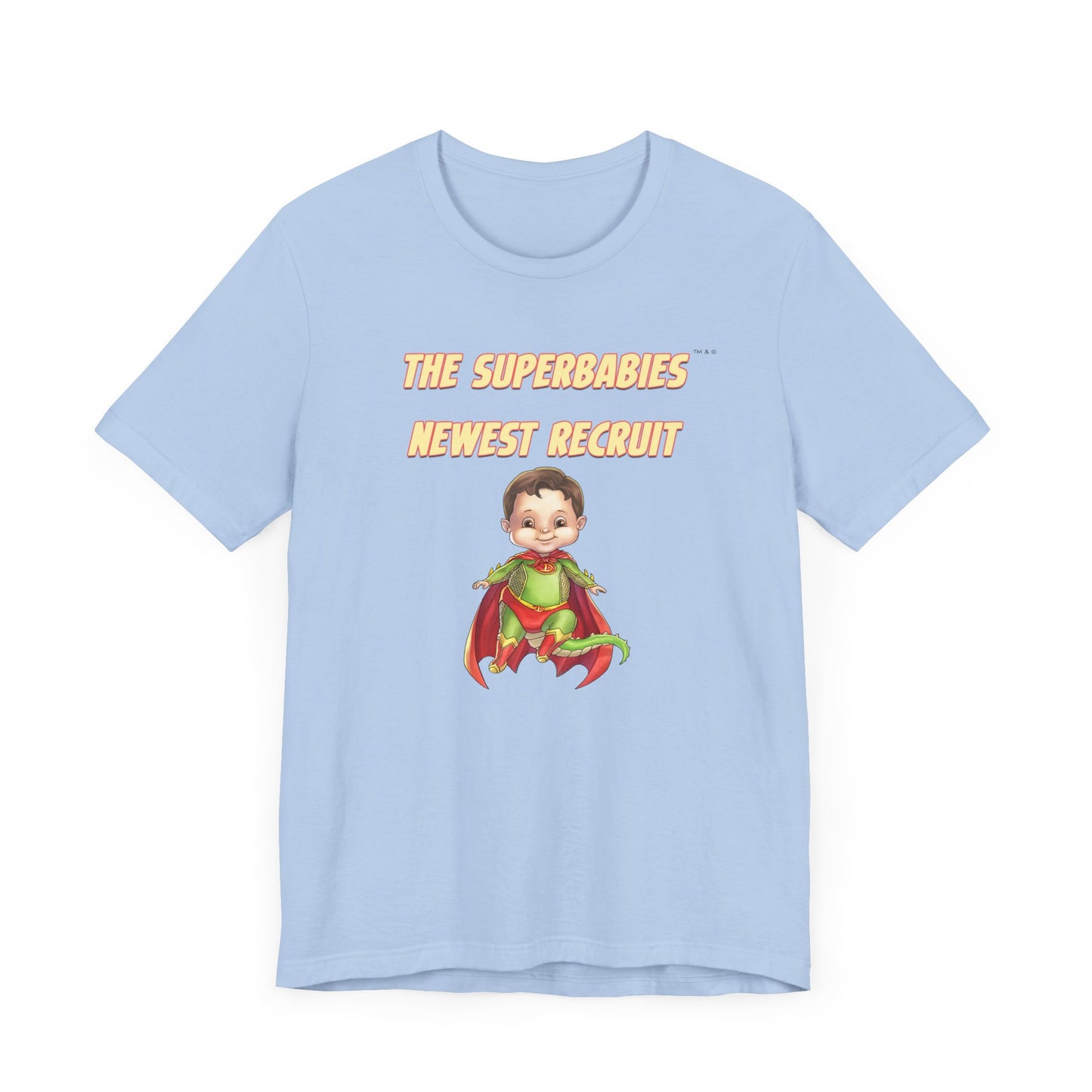 SUPERBABIES NEWEST RECRUIT (Dragon)- ICONIC EARTH STUDIOS Adult Unisex Jersey . Short Sleeve Tee (USA)