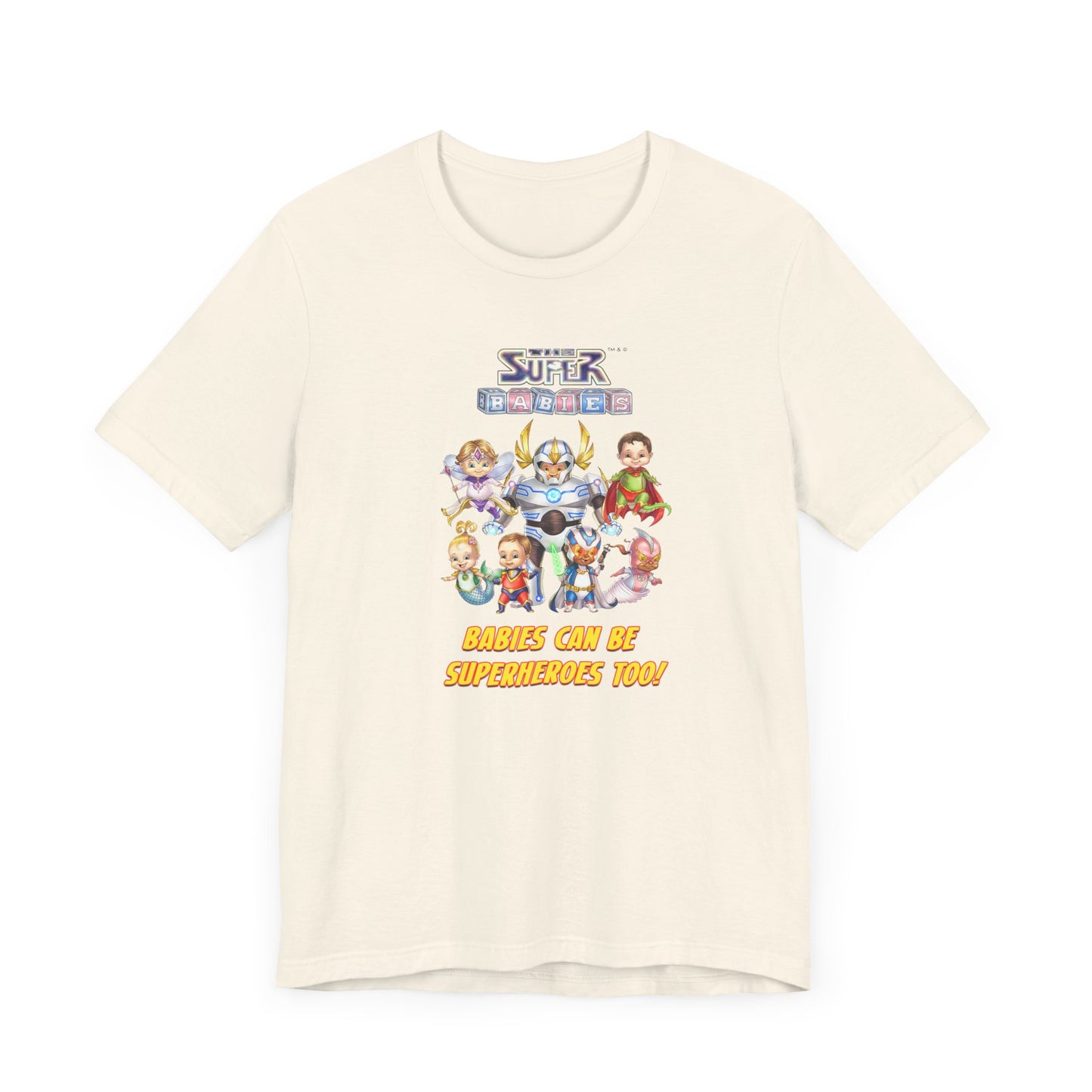 BABIES can be SUPER HEROES TOO! - The Superbabies by ICONIC EARTH STUDIOS - Adult Unisex Jersey Short Sleeve Tee (USA)