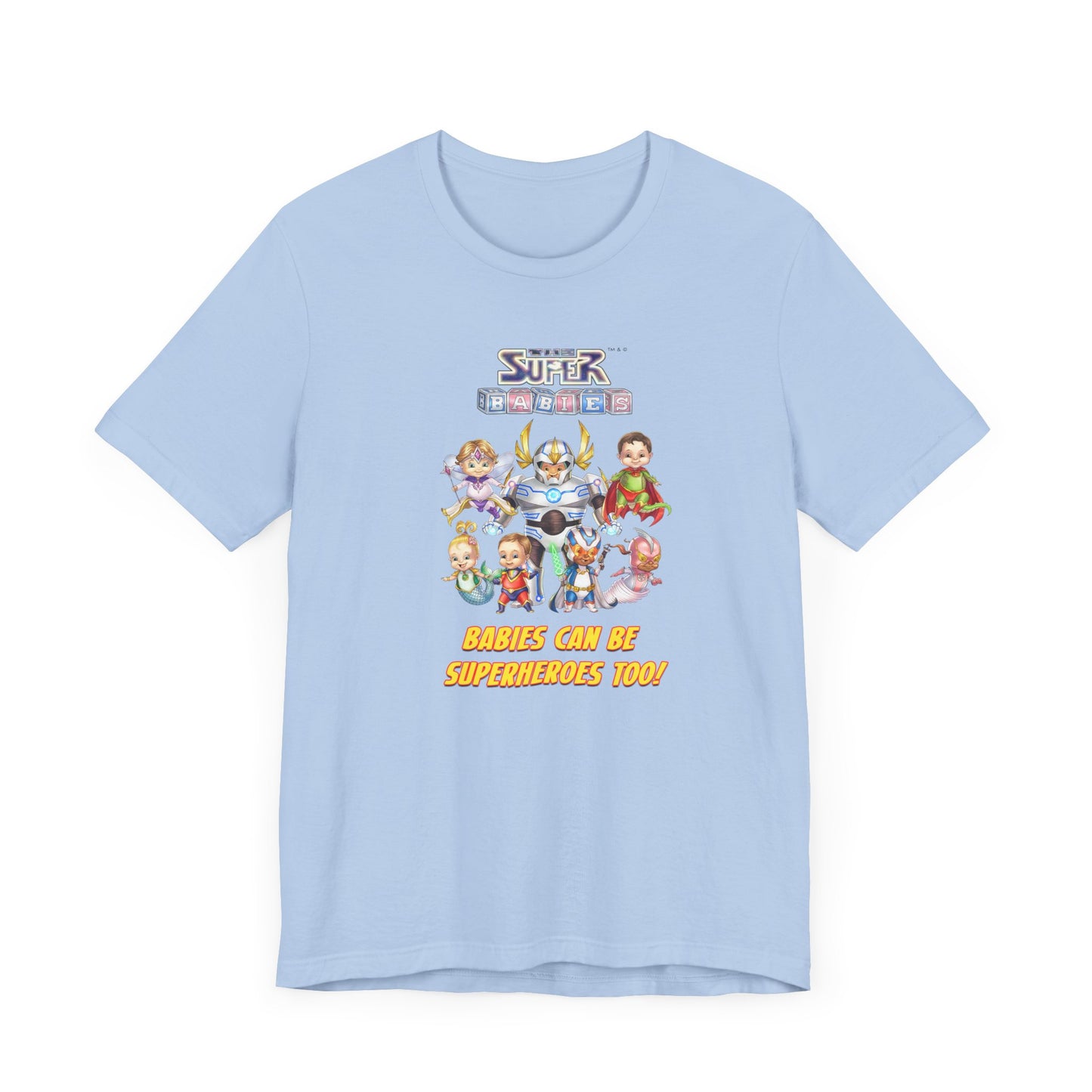 BABIES can be SUPER HEROES TOO! - The Superbabies by ICONIC EARTH STUDIOS - Adult Unisex Jersey Short Sleeve Tee (USA)