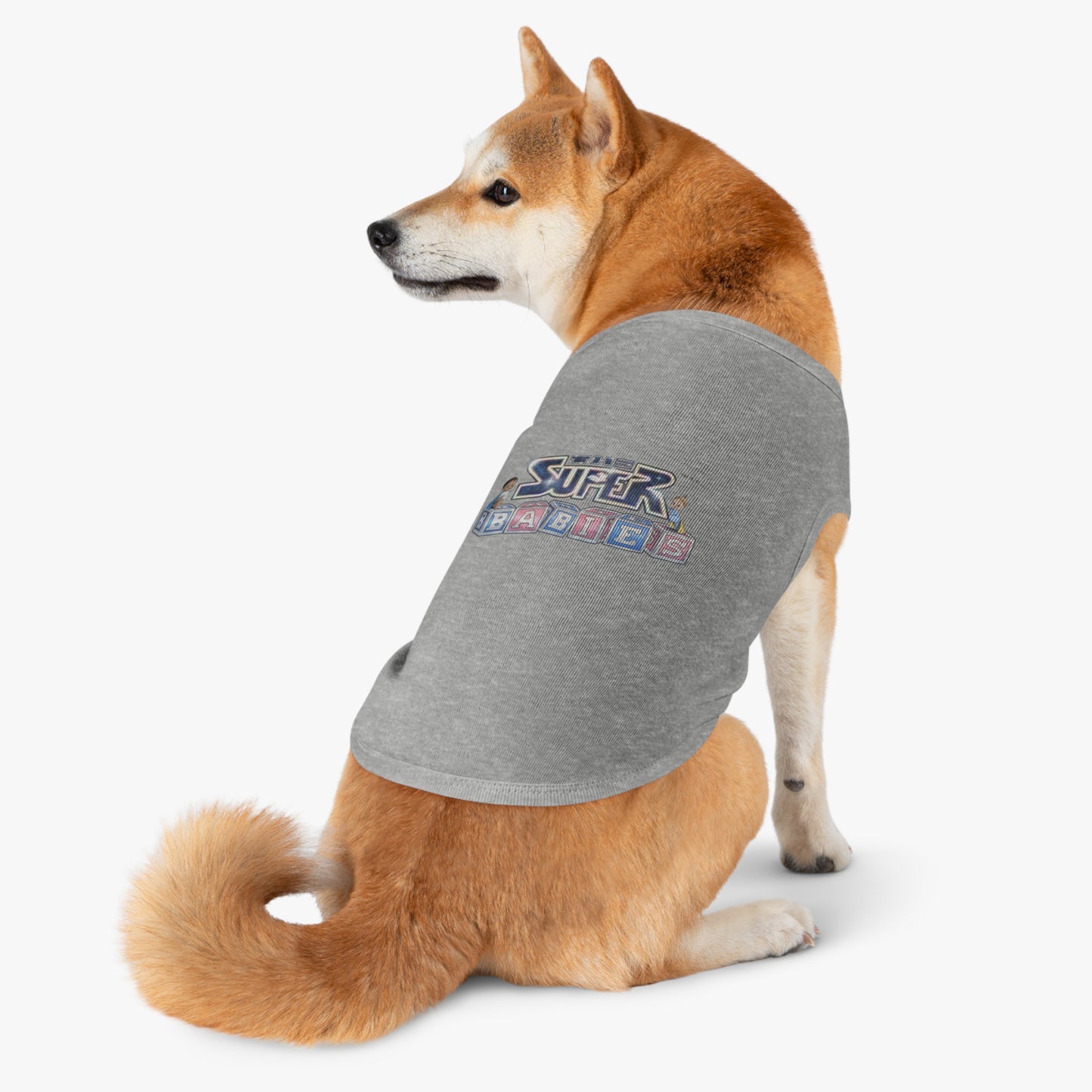 Cute Pet Tank Top with 'Super Babies' Design, Funny Dog Shirt, Pet Apparel, Summer Wear, Pawtastic Gift for Pet Lovers