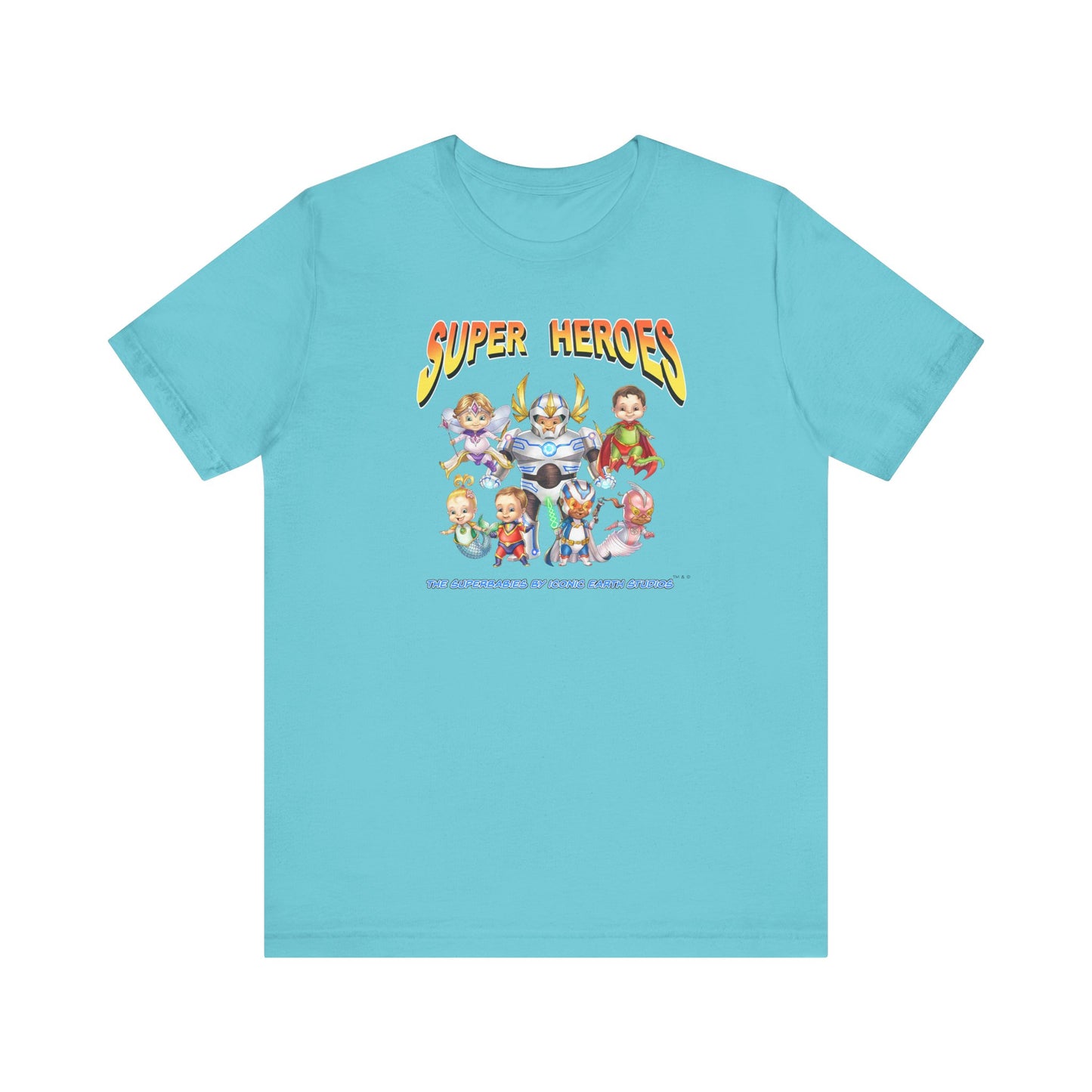 SUPER HEROES  - The Superbabies by ICONIC EARTH STUDIOS - Adult Unisex Jersey Short Sleeve Tee (USA)