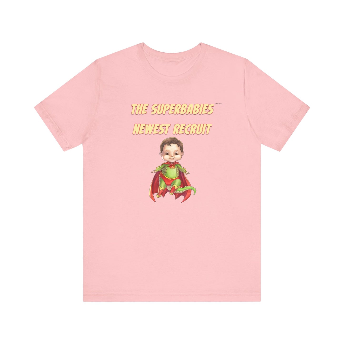 SUPERBABIES NEWEST RECRUIT (Dragon)- ICONIC EARTH STUDIOS Adult Unisex Jersey . Short Sleeve Tee (USA)
