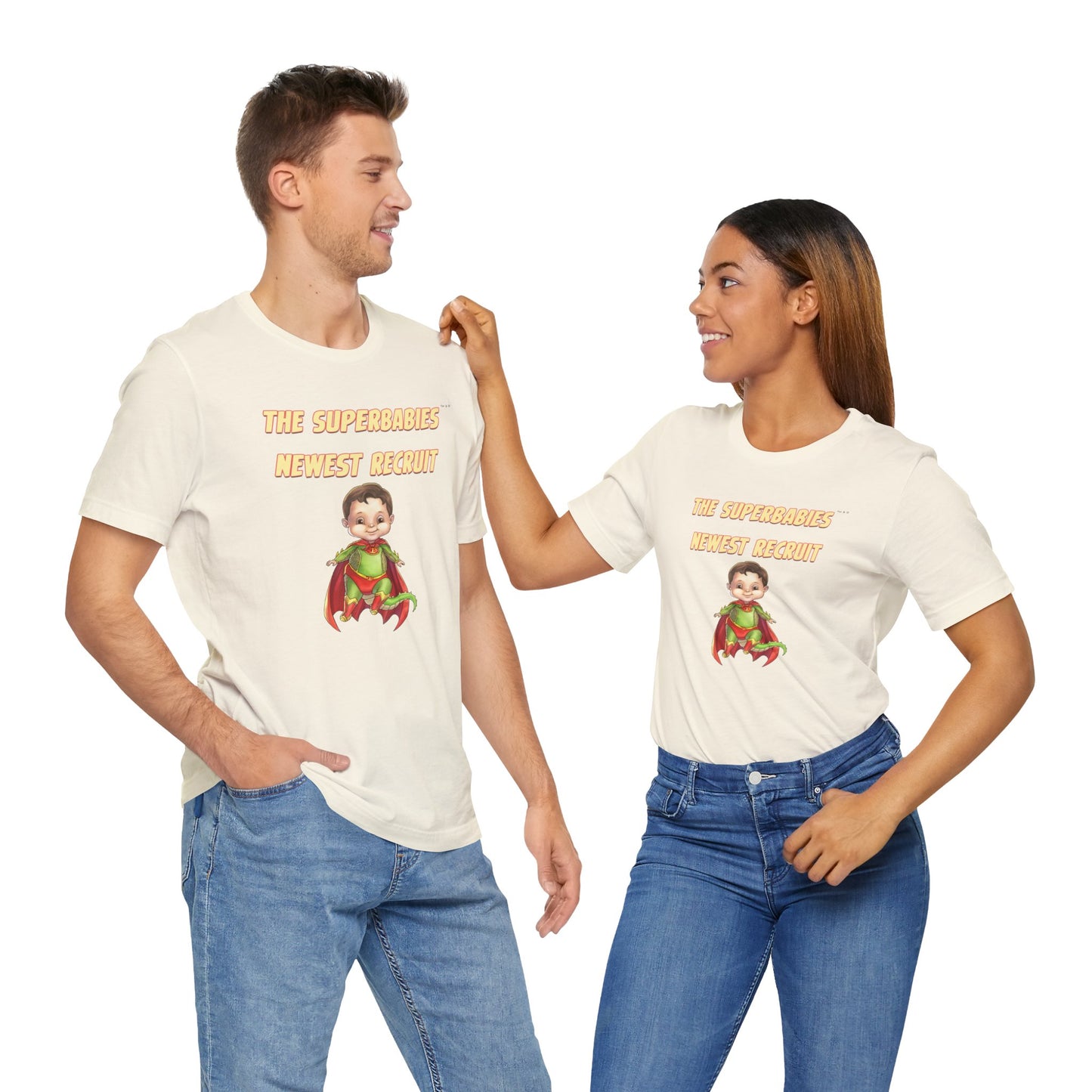 SUPERBABIES NEWEST RECRUIT (Dragon)- ICONIC EARTH STUDIOS Adult Unisex Jersey . Short Sleeve Tee (USA)