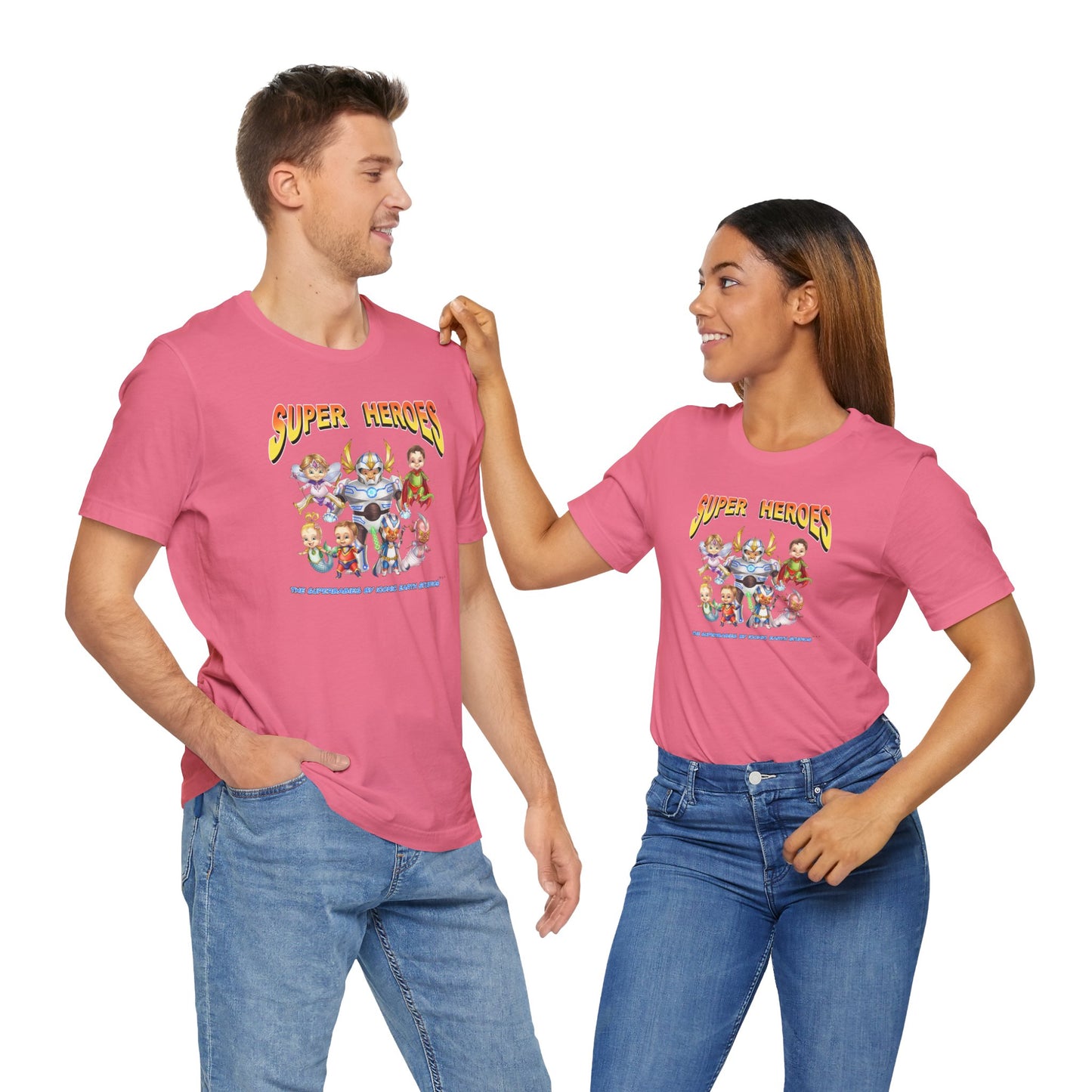 SUPER HEROES  - The Superbabies by ICONIC EARTH STUDIOS - Adult Unisex Jersey Short Sleeve Tee (USA)