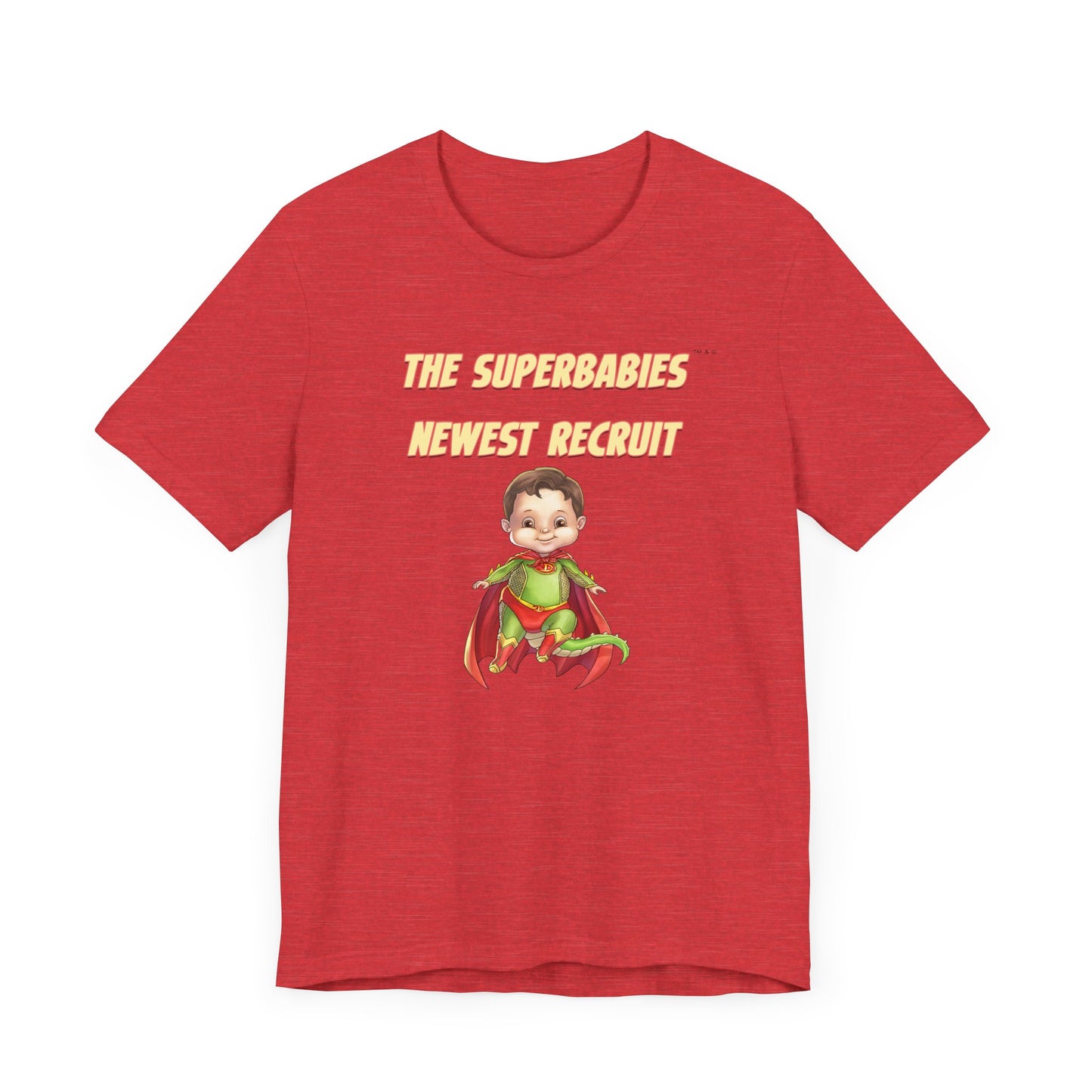 SUPERBABIES NEWEST RECRUIT (Dragon)- ICONIC EARTH STUDIOS Adult Unisex Jersey . Short Sleeve Tee (USA)
