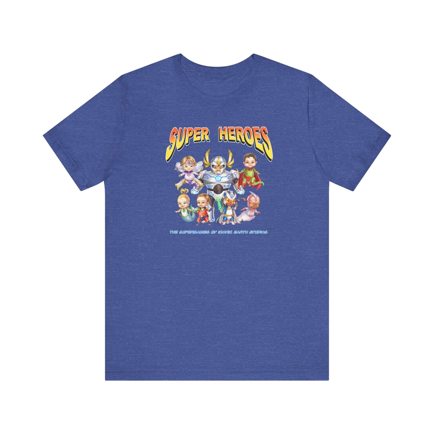 SUPER HEROES  - The Superbabies by ICONIC EARTH STUDIOS - Adult Unisex Jersey Short Sleeve Tee (USA)
