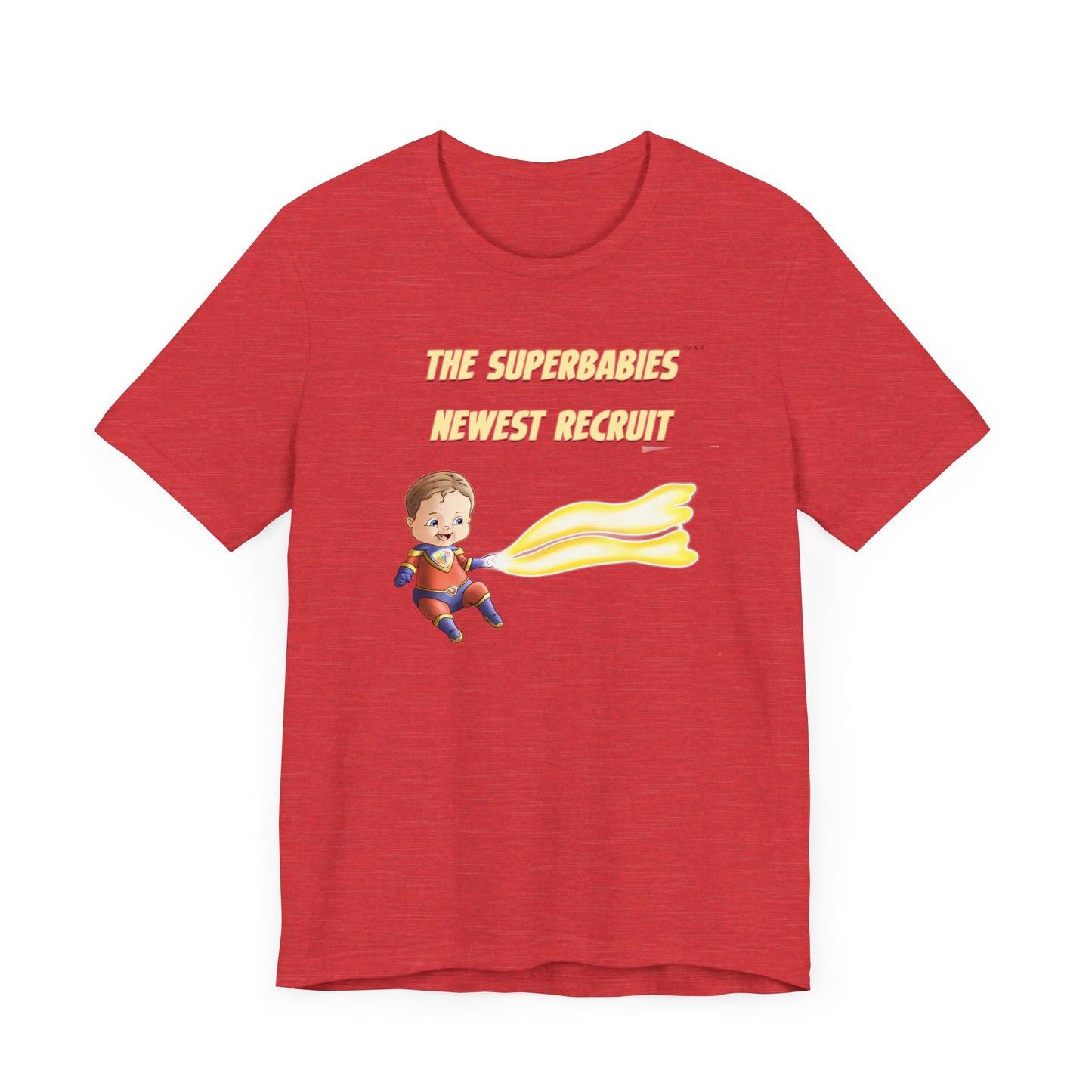 SUPERBABIES NEWEST RECRUIT (Sketchy)- ICONIC EARTH STUDIOS Adult Unisex Jersey . Short Sleeve Tee (USA)