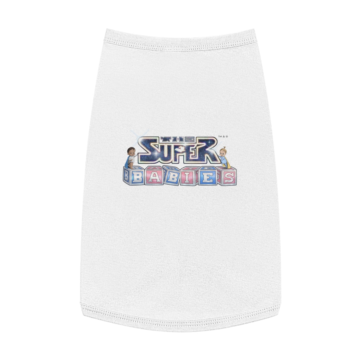Cute Pet Tank Top with 'Super Babies' Design, Funny Dog Shirt, Pet Apparel, Summer Wear, Pawtastic Gift for Pet Lovers