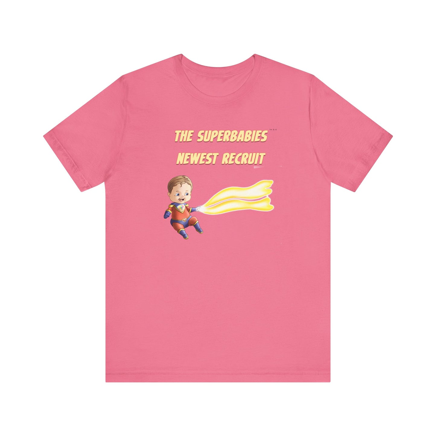 SUPERBABIES NEWEST RECRUIT (Sketchy)- ICONIC EARTH STUDIOS Adult Unisex Jersey . Short Sleeve Tee (USA)
