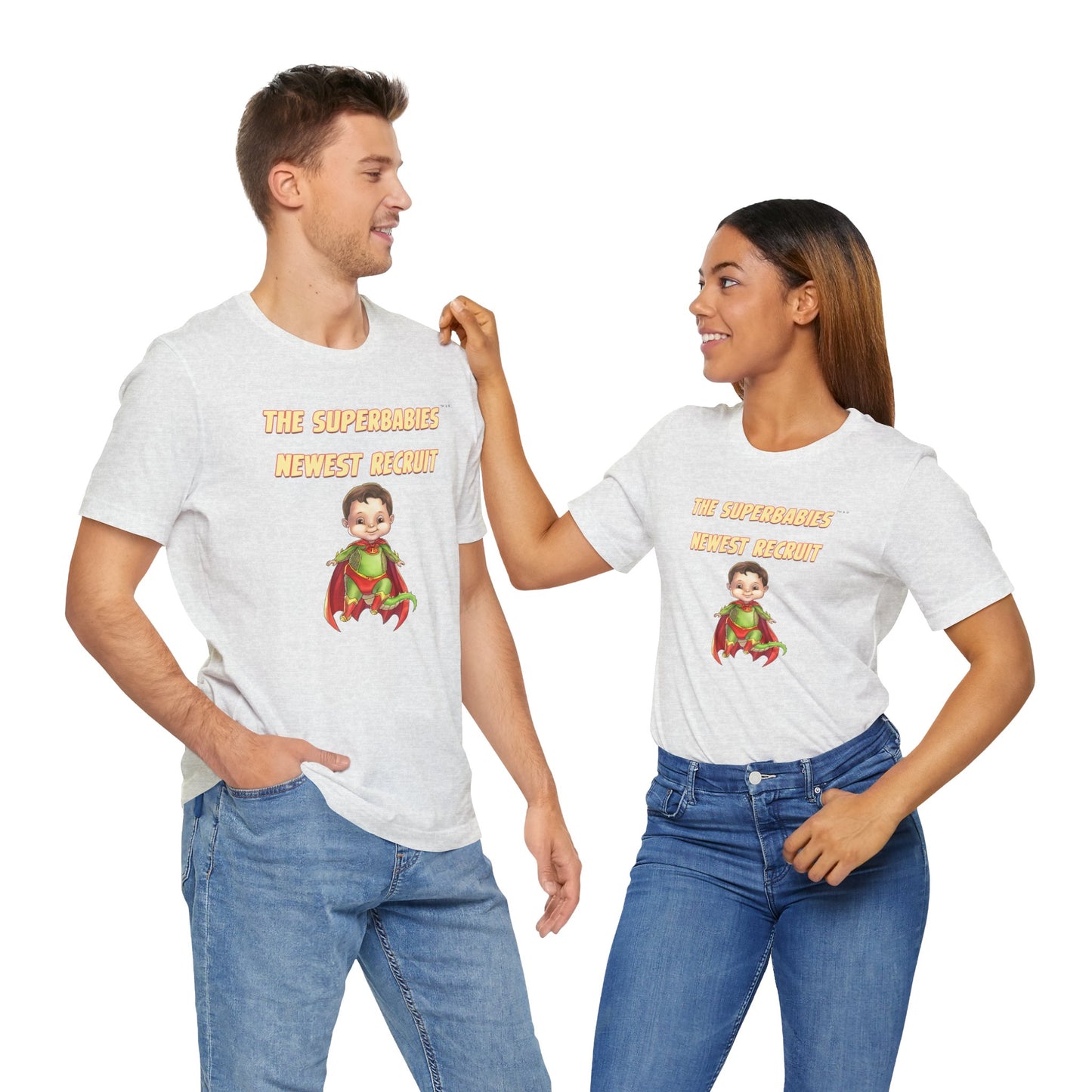 SUPERBABIES NEWEST RECRUIT (Dragon)- ICONIC EARTH STUDIOS Adult Unisex Jersey . Short Sleeve Tee (USA)